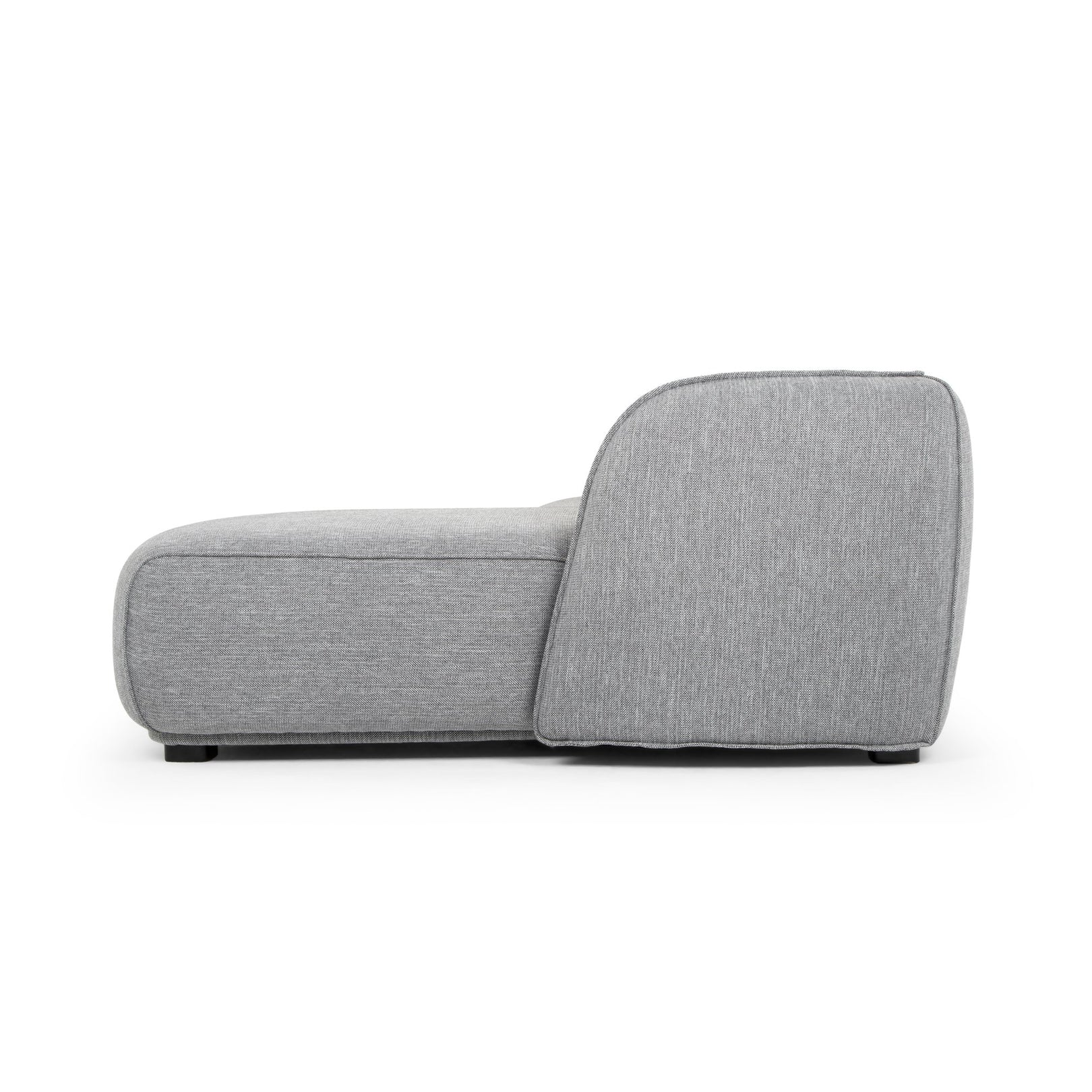 Troy 3 Seater Right Chaise Fabric Sofa - Graphite Grey