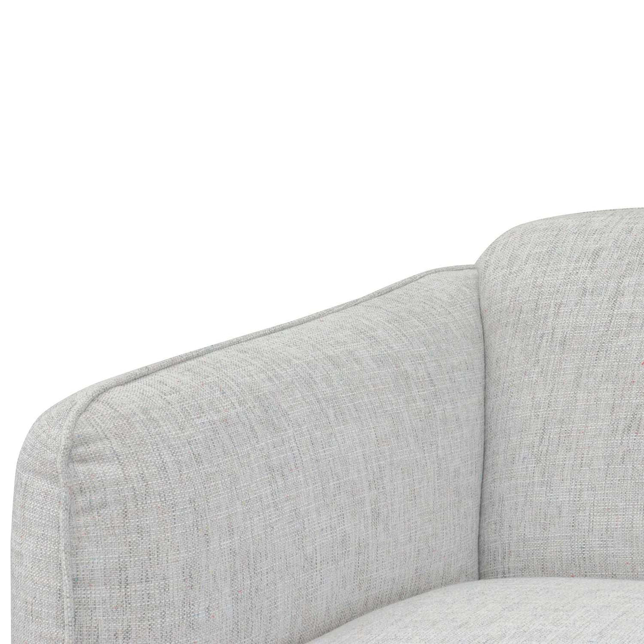 Joanna 3 Seater Fabric Sofa - Light Spec Grey