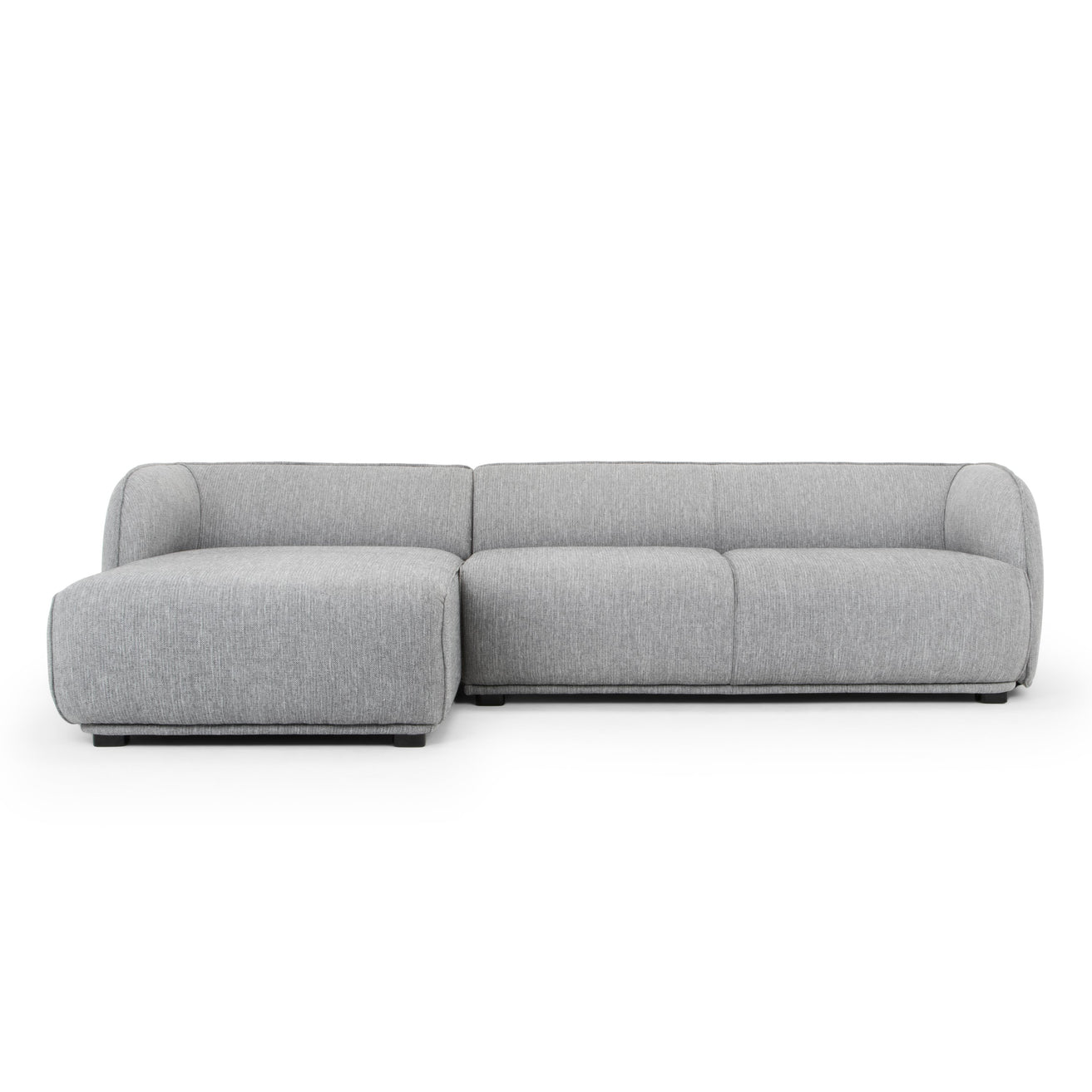 Troy 3 Seater Left Chaise Sofa - Graphite Grey