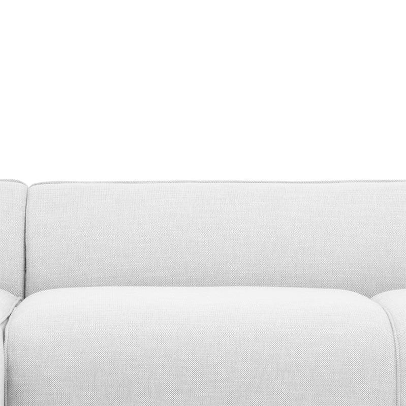 Troy 3 Seater Left Chaise Fabric Sofa - Light Texture Grey