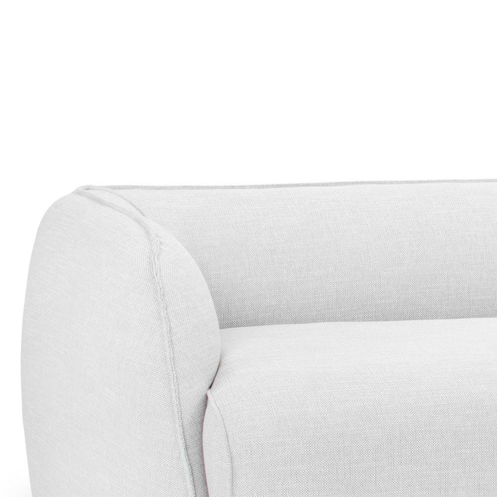 Troy 3 Seater Right Chaise Fabric Sofa - Light Texture Grey