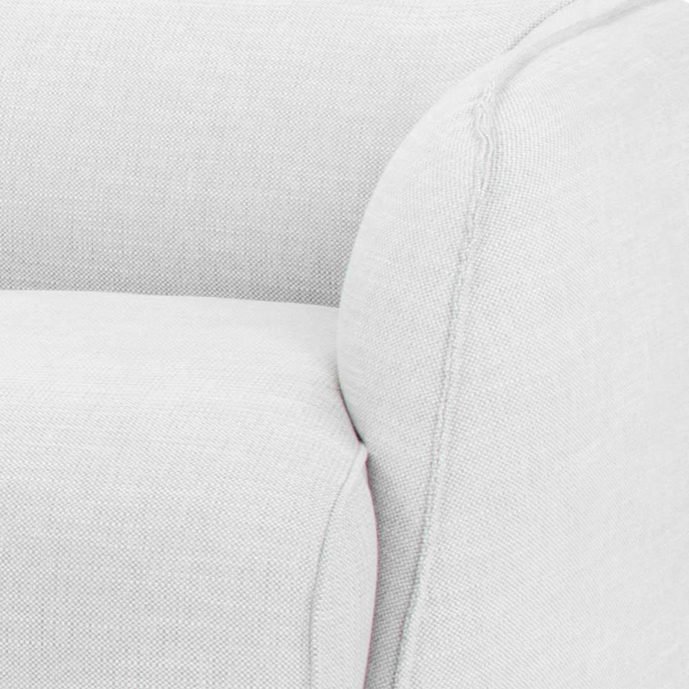 Troy 3 Seater Right Chaise Fabric Sofa - Light Texture Grey