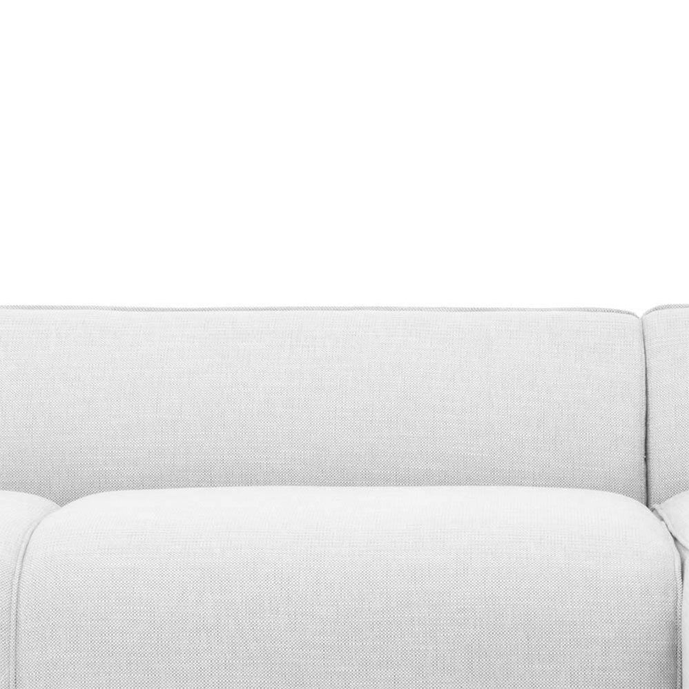 Troy 3 Seater Right Chaise Fabric Sofa - Light Texture Grey