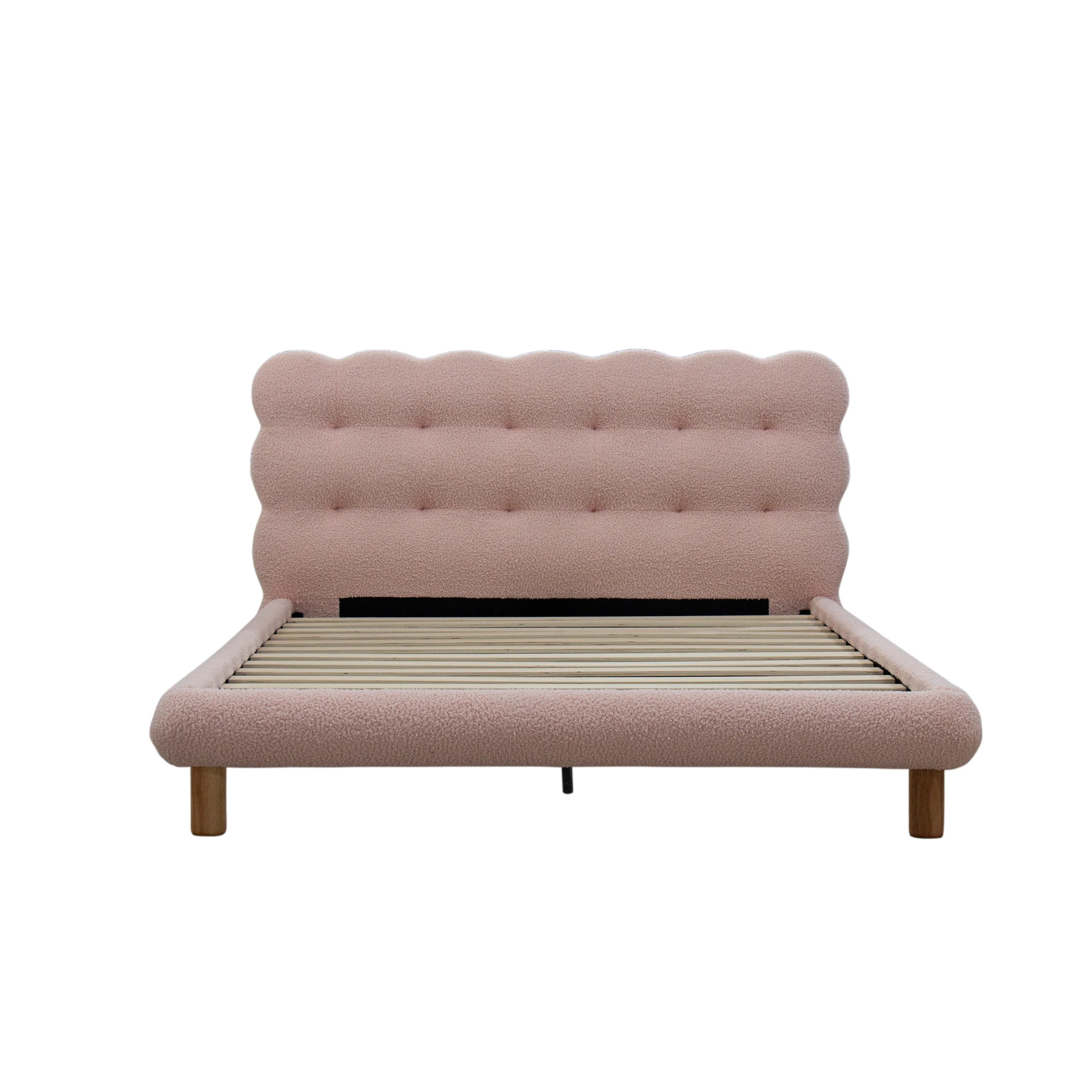 Pink Velvet Bed Frame