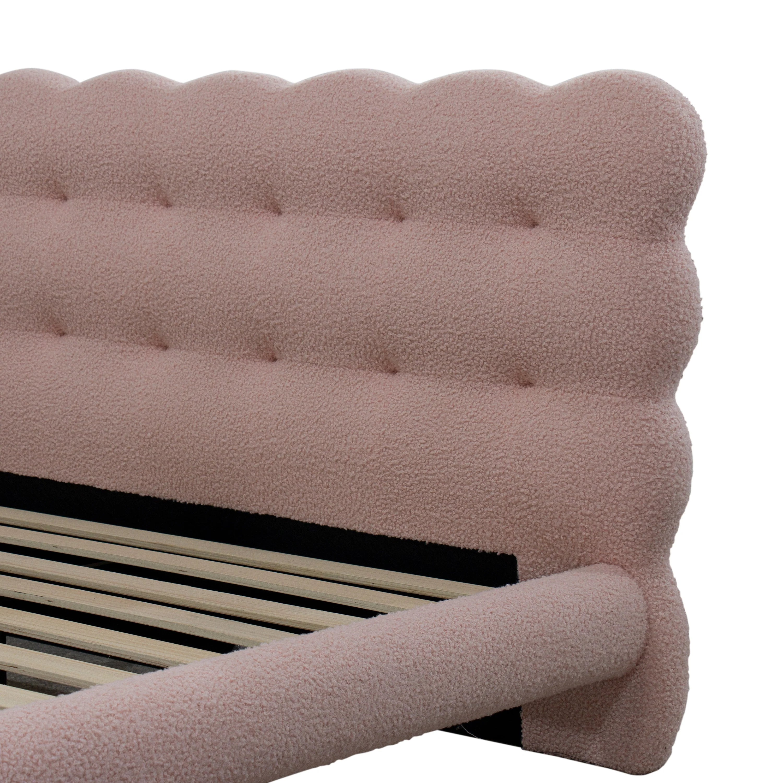 Pink Velvet Bed Frame