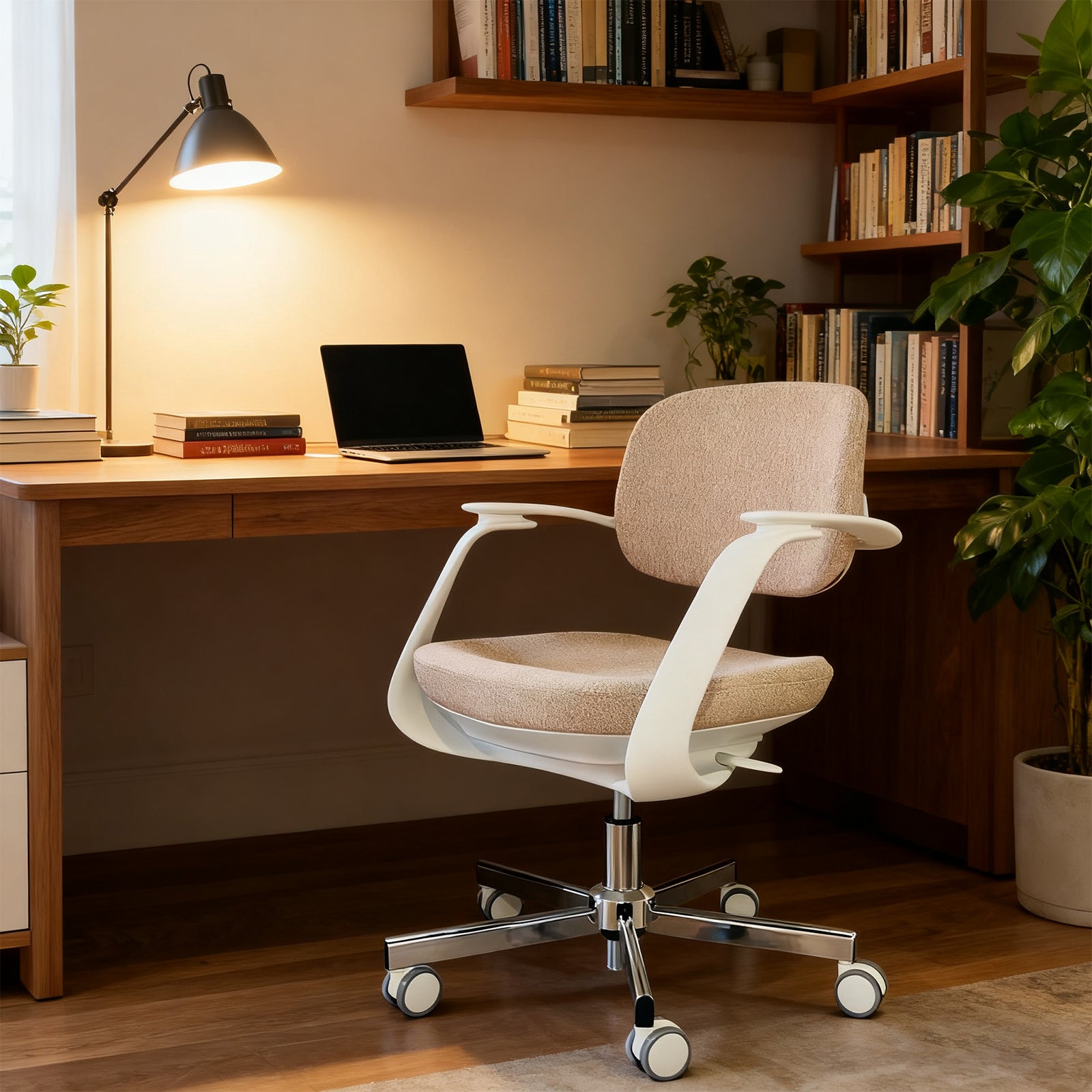 Comfy Pink Swivel Office Chair - Adjustable & Ergonomic