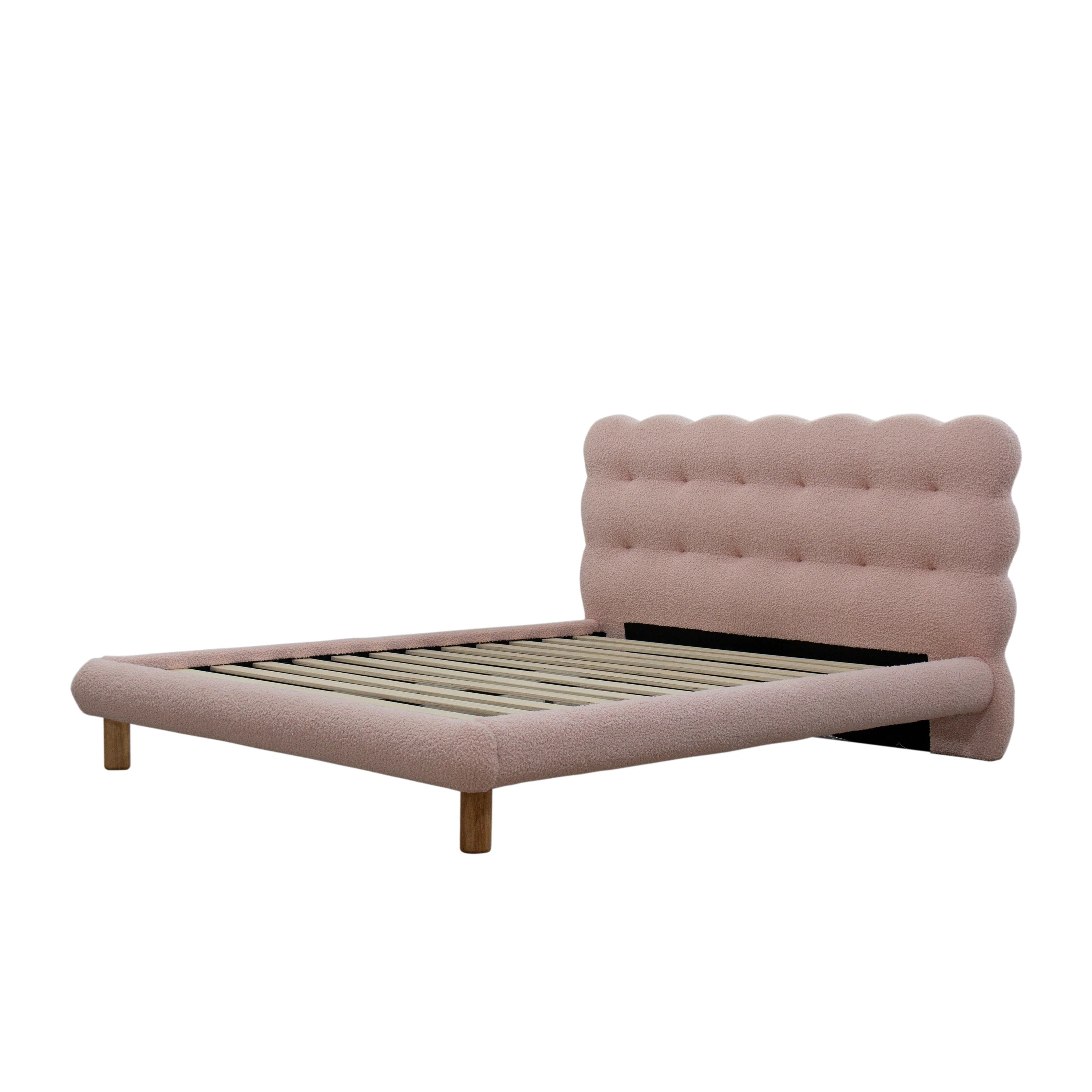 Pink Velvet Bed Frame