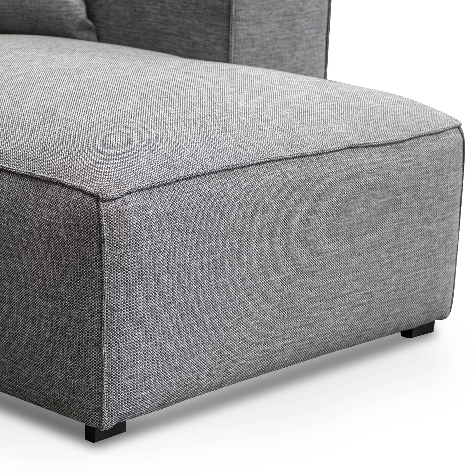 Casey 3 Seater Right Chaise Fabric Sofa - Graphite Grey