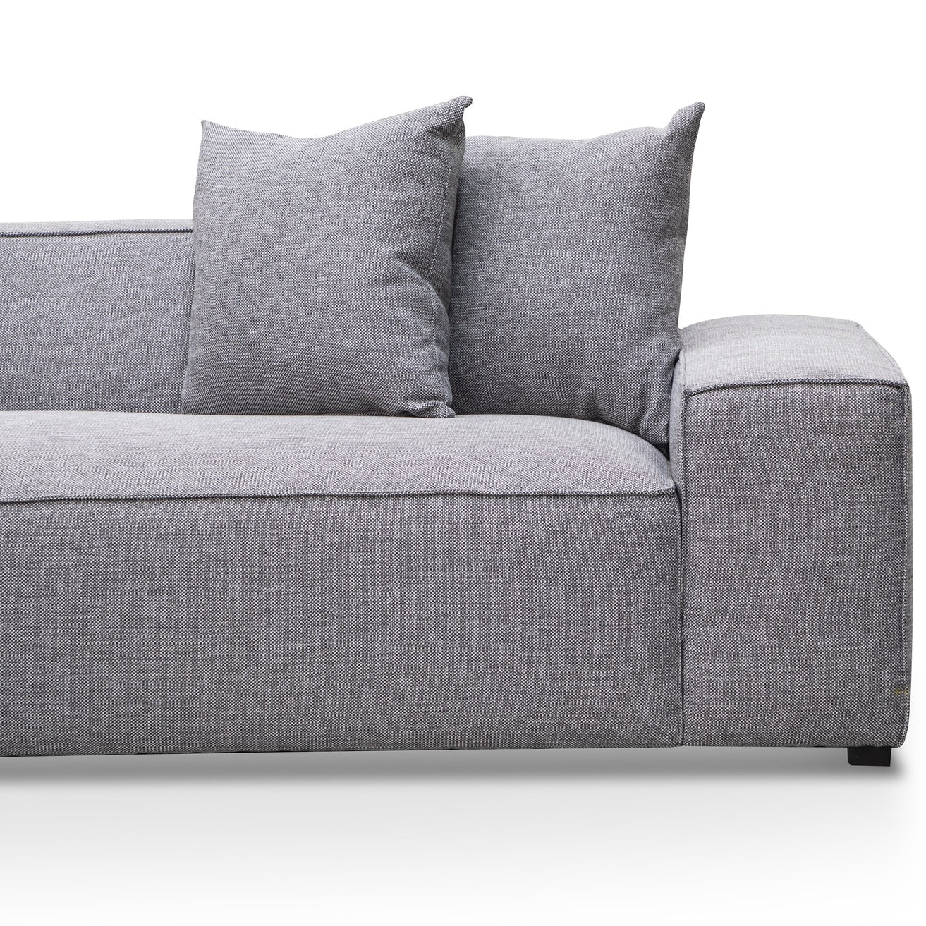 Casey 3 Seater Left Chaise Fabric Sofa - Graphite Grey