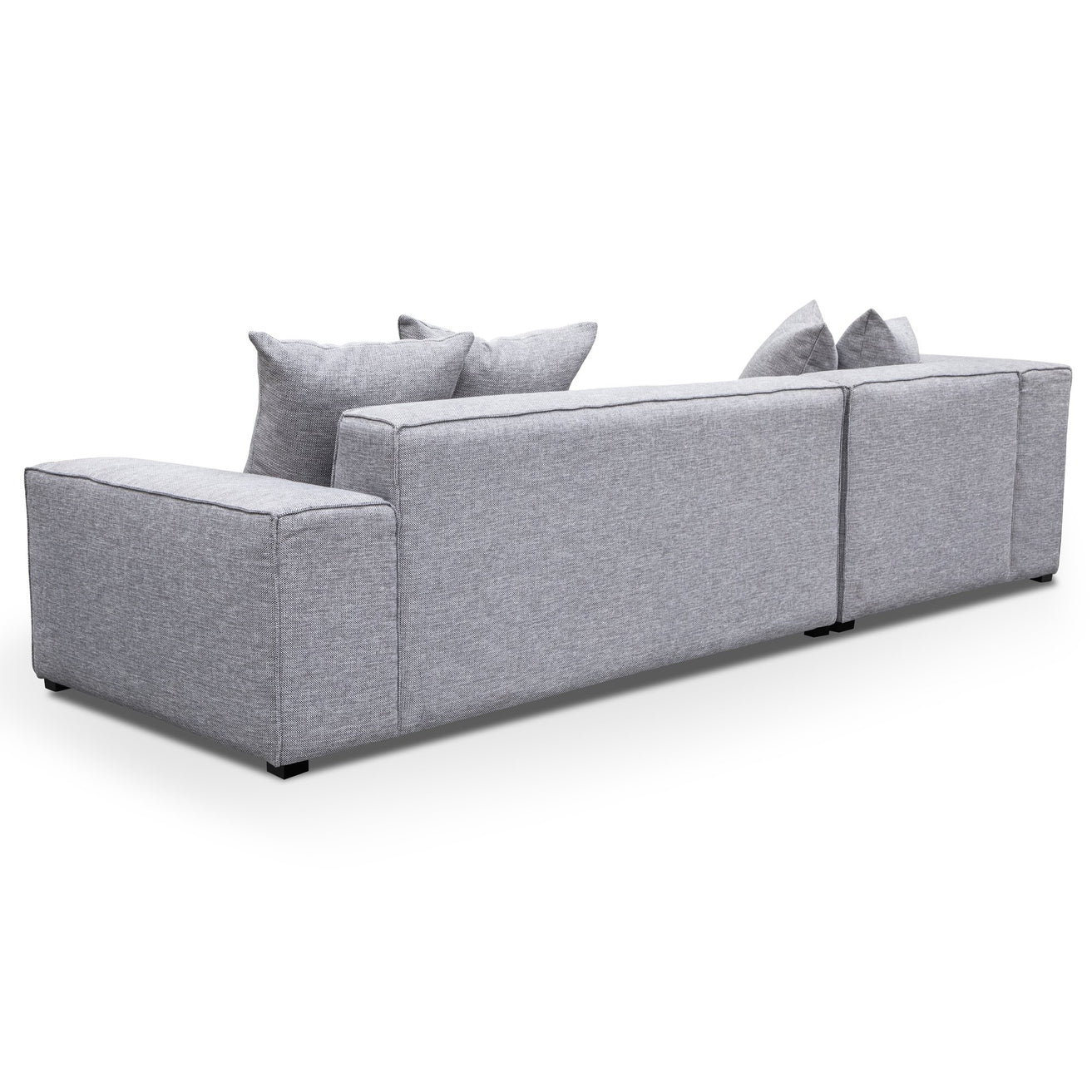 Casey 3 Seater Left Chaise Fabric Sofa - Graphite Grey