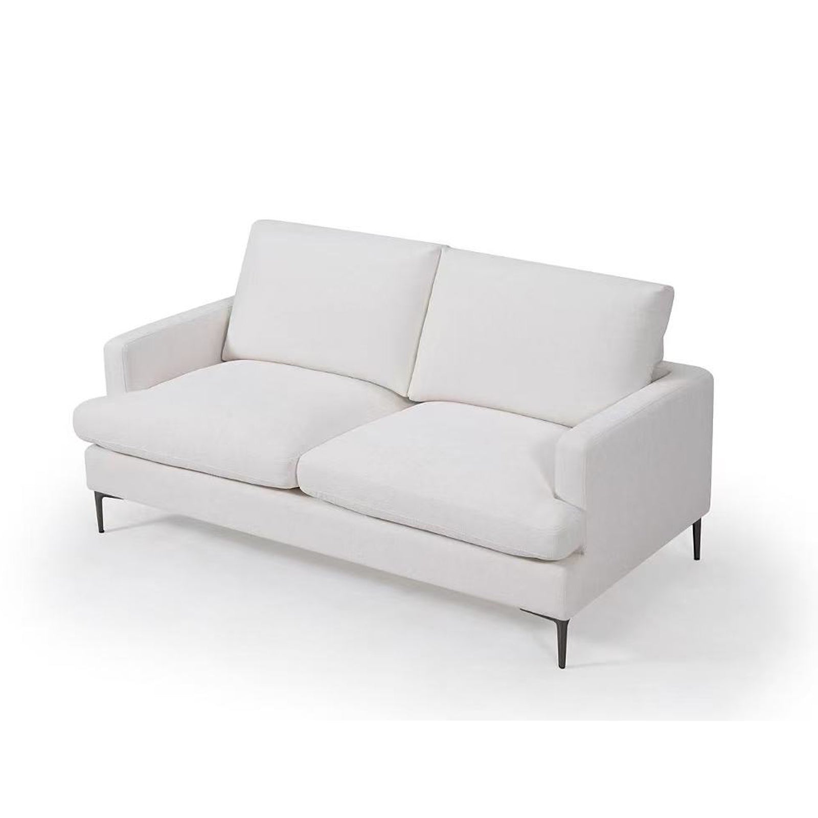 Modern simple white 3 -seater sofa living room sofa combination