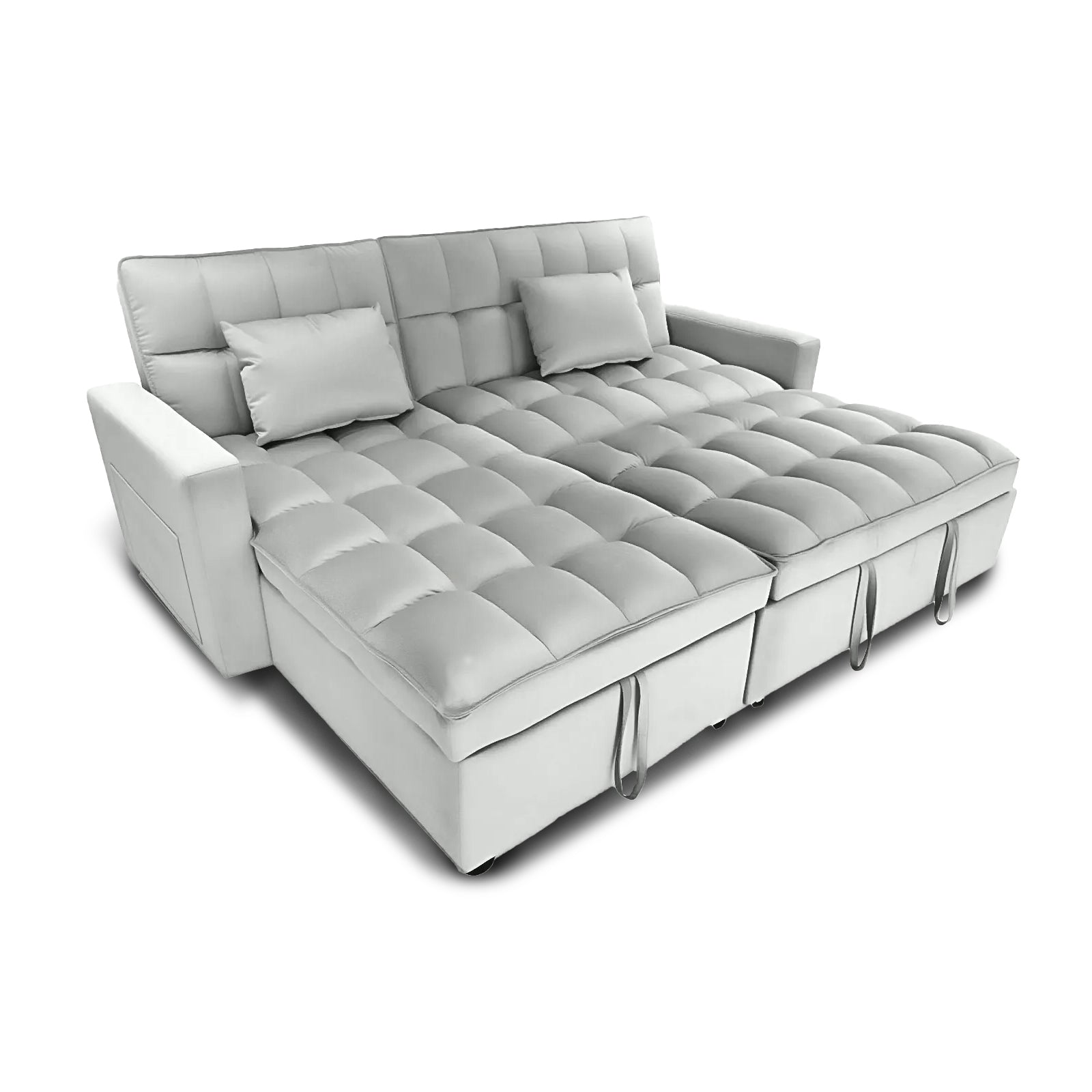 Multifunctional L-Shaped 3 Seater Sofa Bed Foldable Couches 2.13m