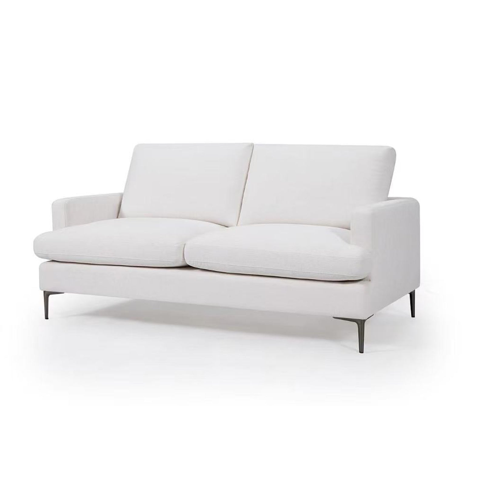 Modern simple white 3 -seater sofa living room sofa combination