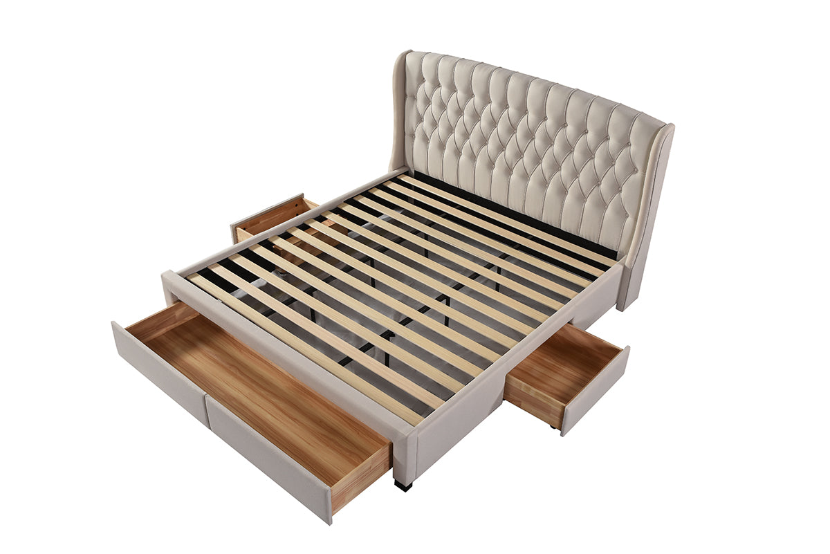 Light Luxury Tufted Storage Bed