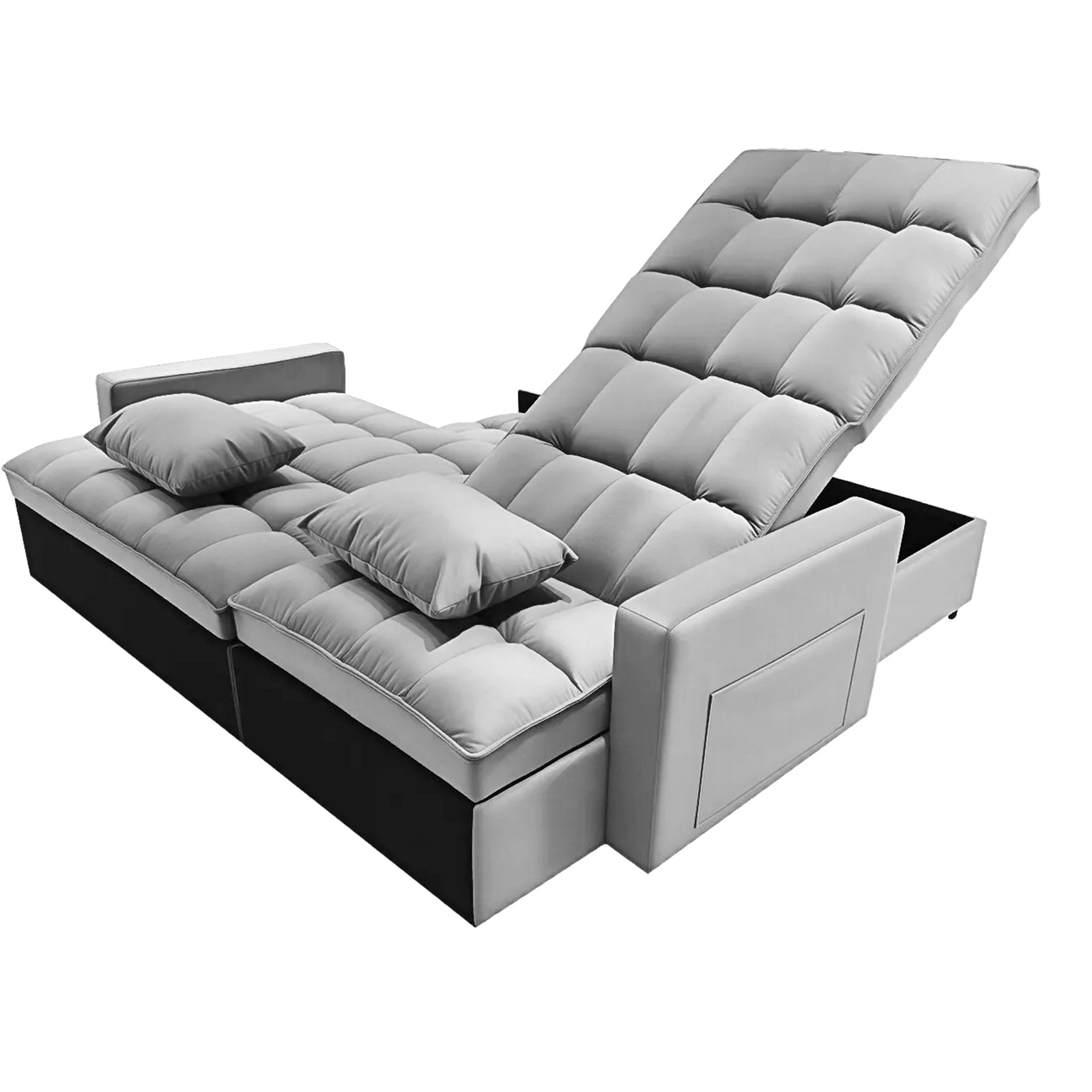 Multifunctional L-Shaped 3 Seater Sofa Bed Foldable Couches 2.13m