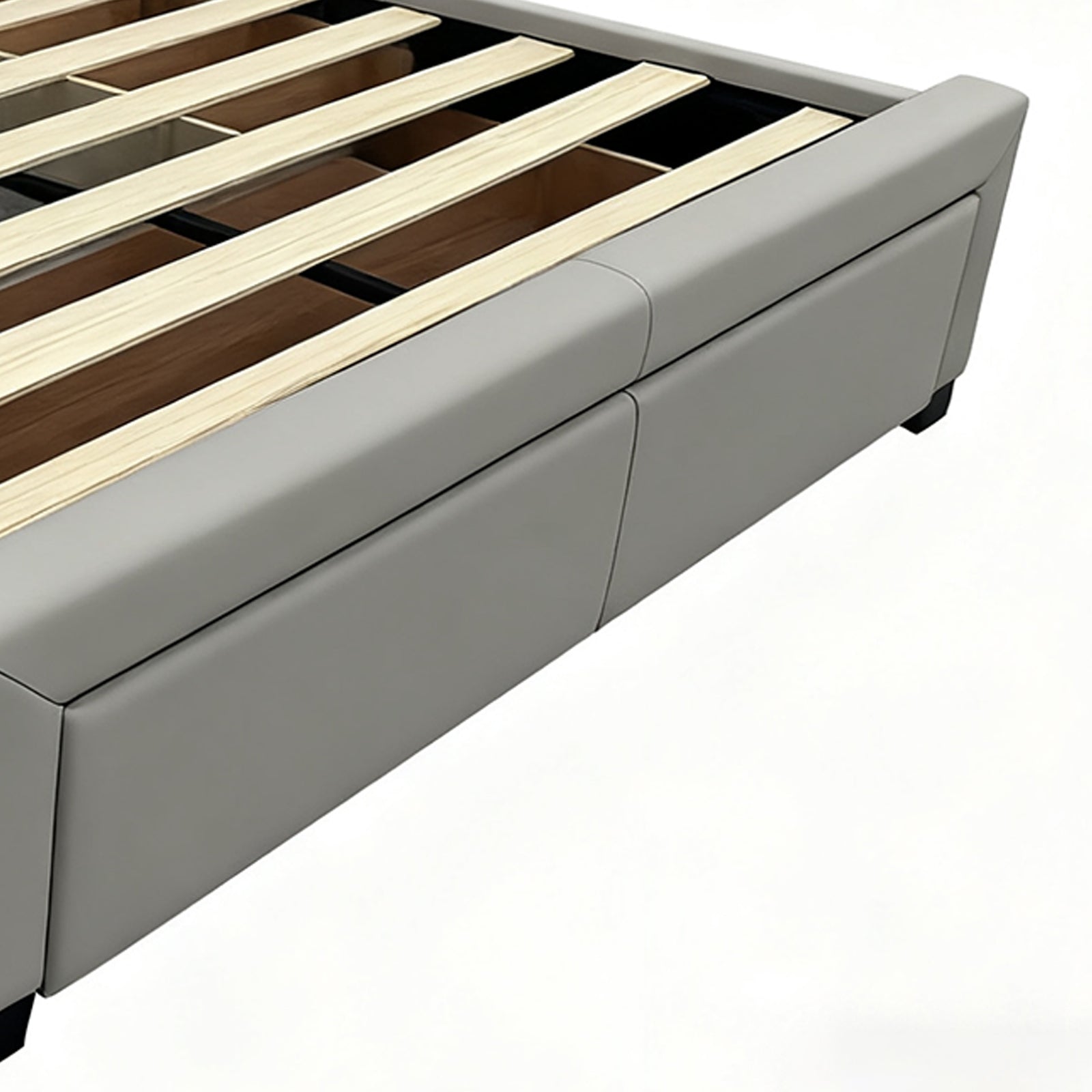 Genuine Leather & Soft Fabric Luxury Bed Frame