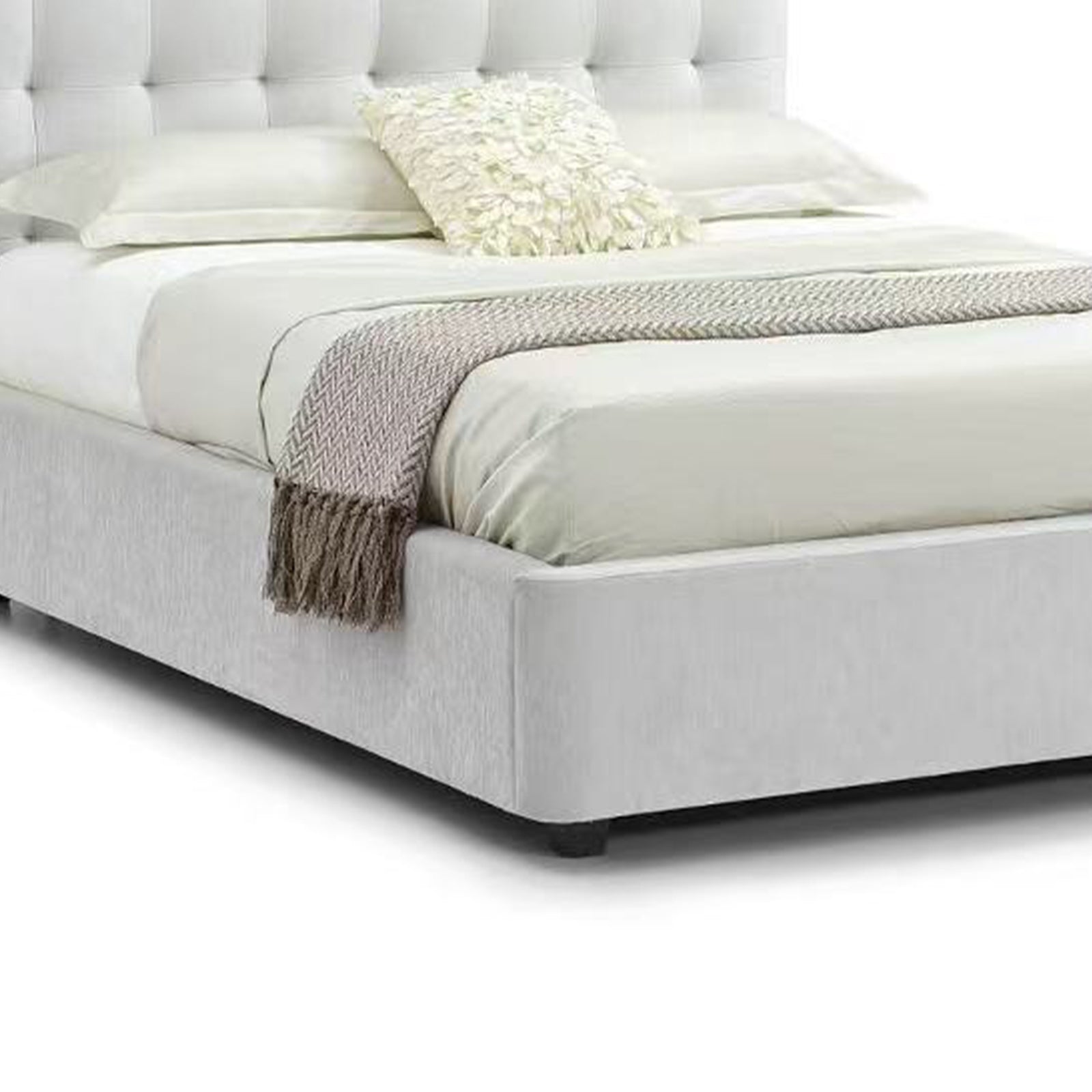 Gray Velvet Bed Frame