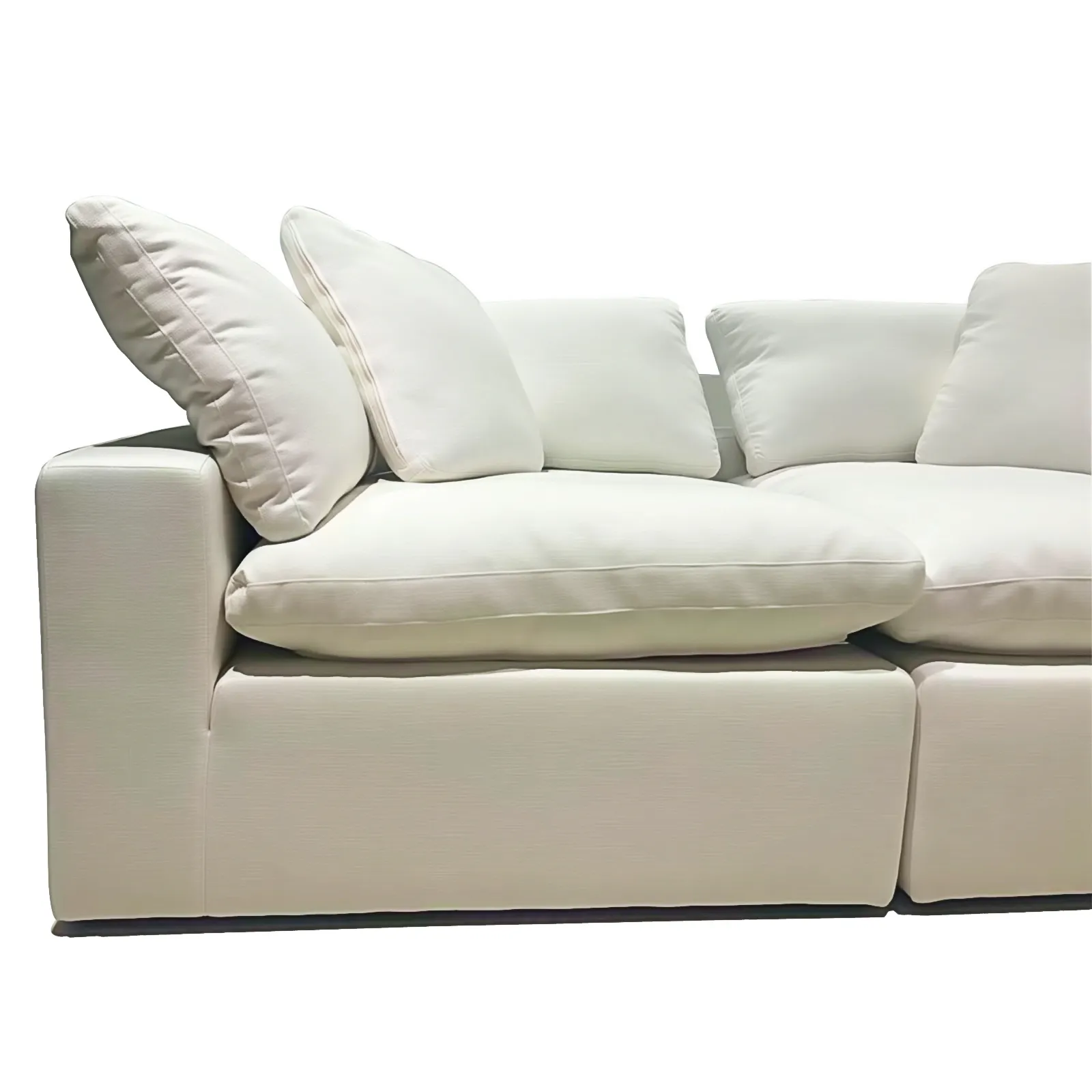 Luxurious Beige Velvet Loveseat