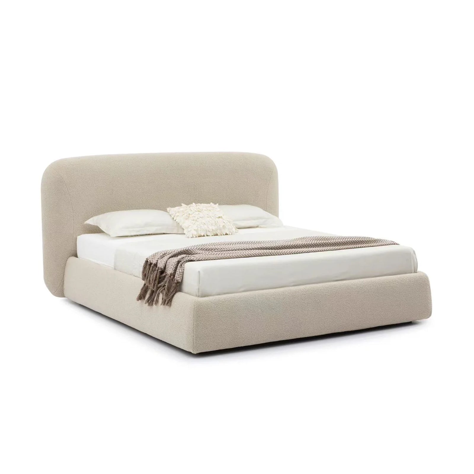Modern Simple Cotton Velvet Floor Bed