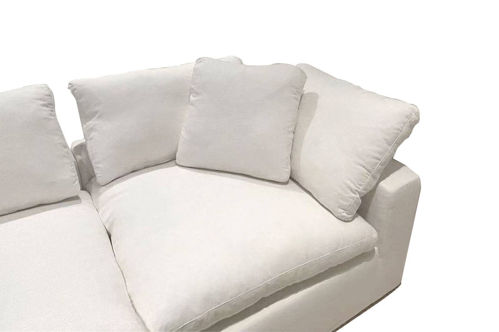 Luxurious Beige Velvet Loveseat