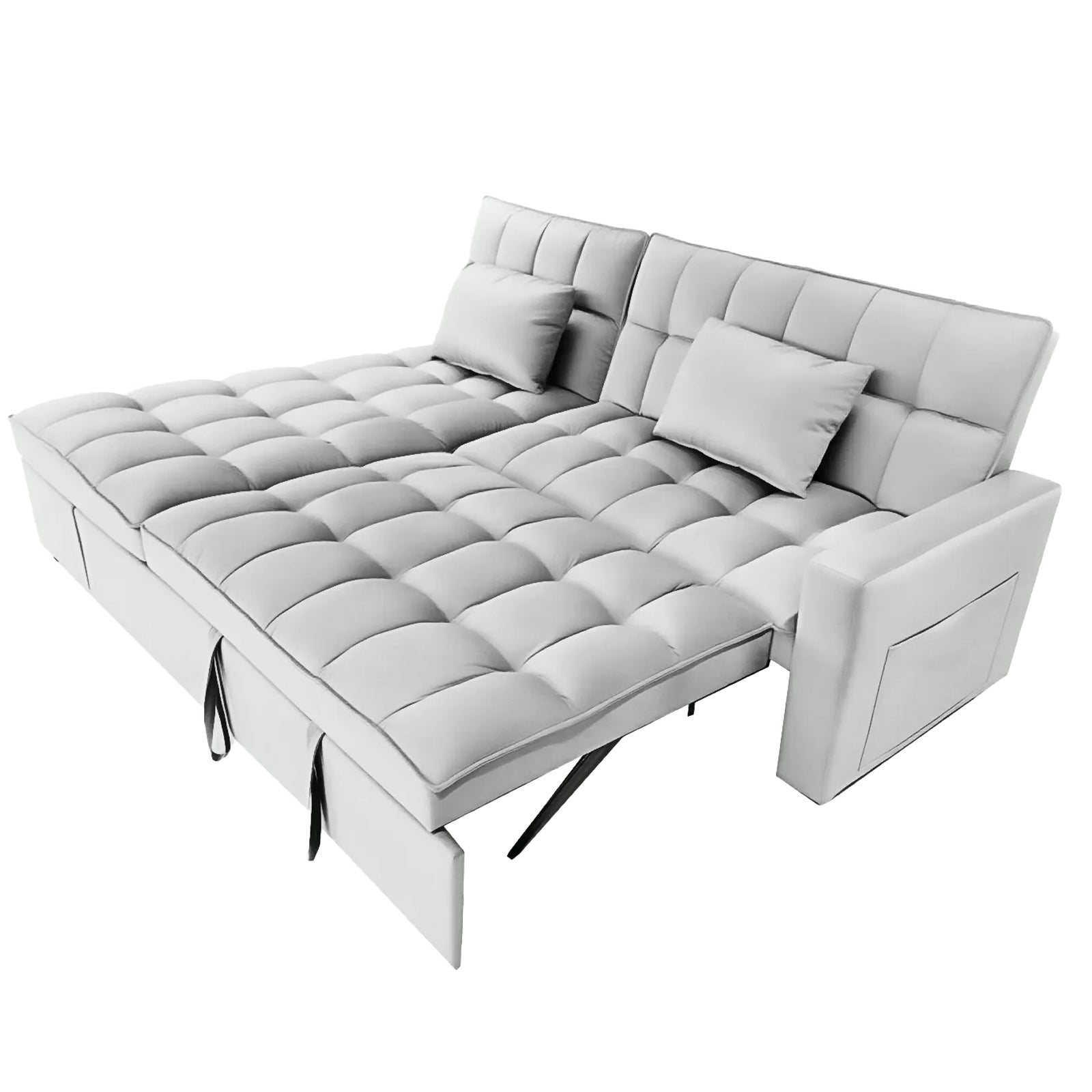 Multifunctional L-Shaped 3 Seater Sofa Bed Foldable Couches 2.13m