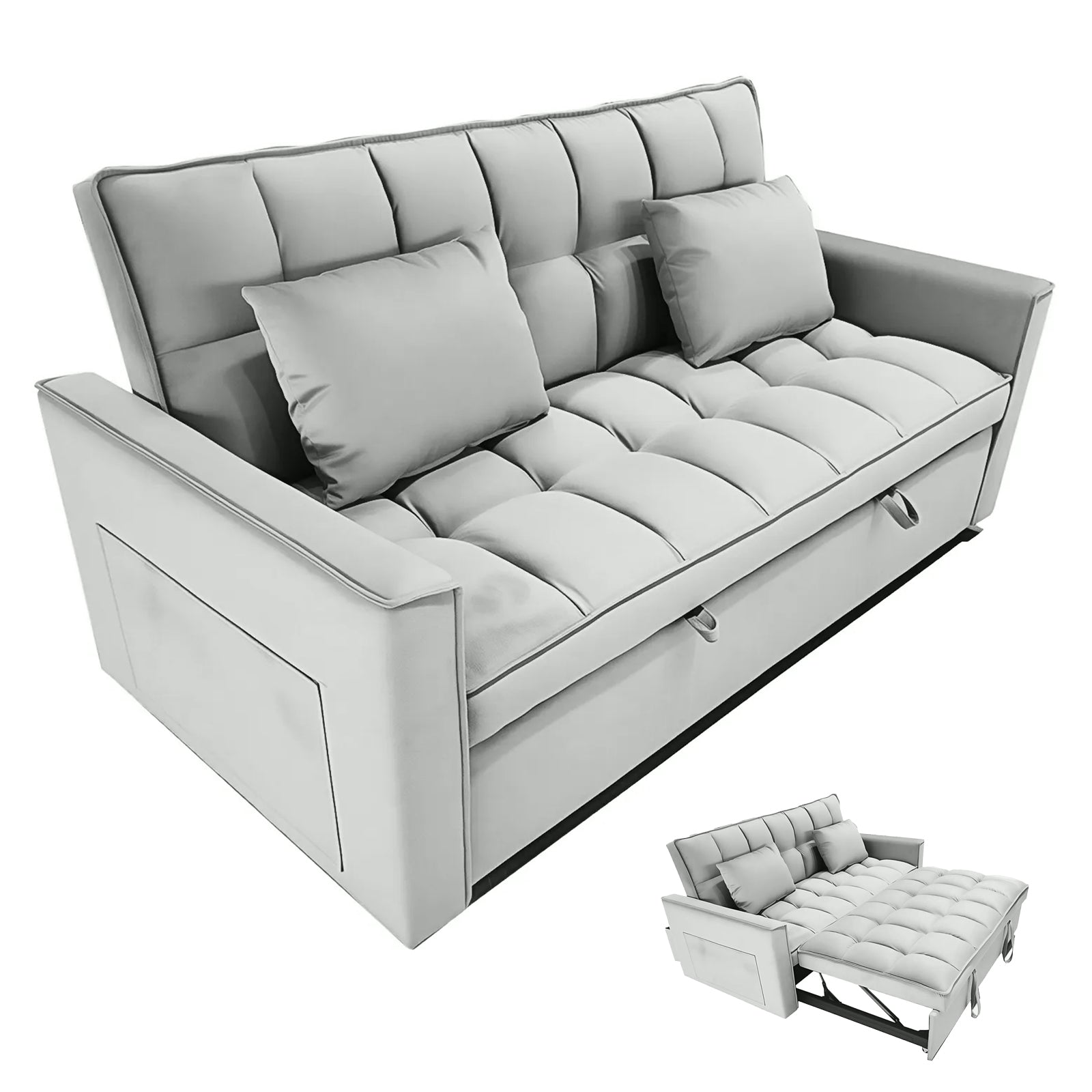 Multifunctional 2 Seater Sofa Bed Foldable Sofa 1.7m
