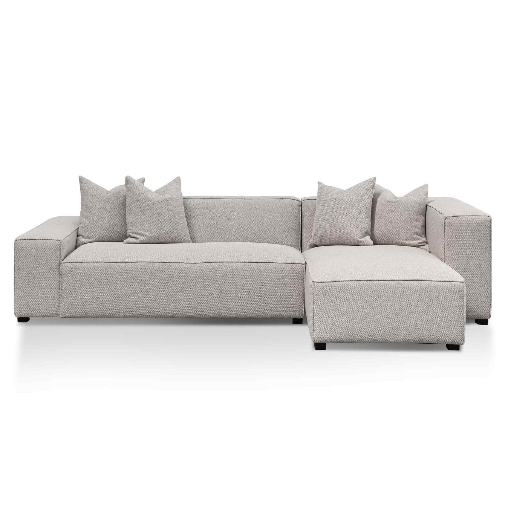 Casey 3 Seater Right Chaise Fabric Sofa - Sterling Sand