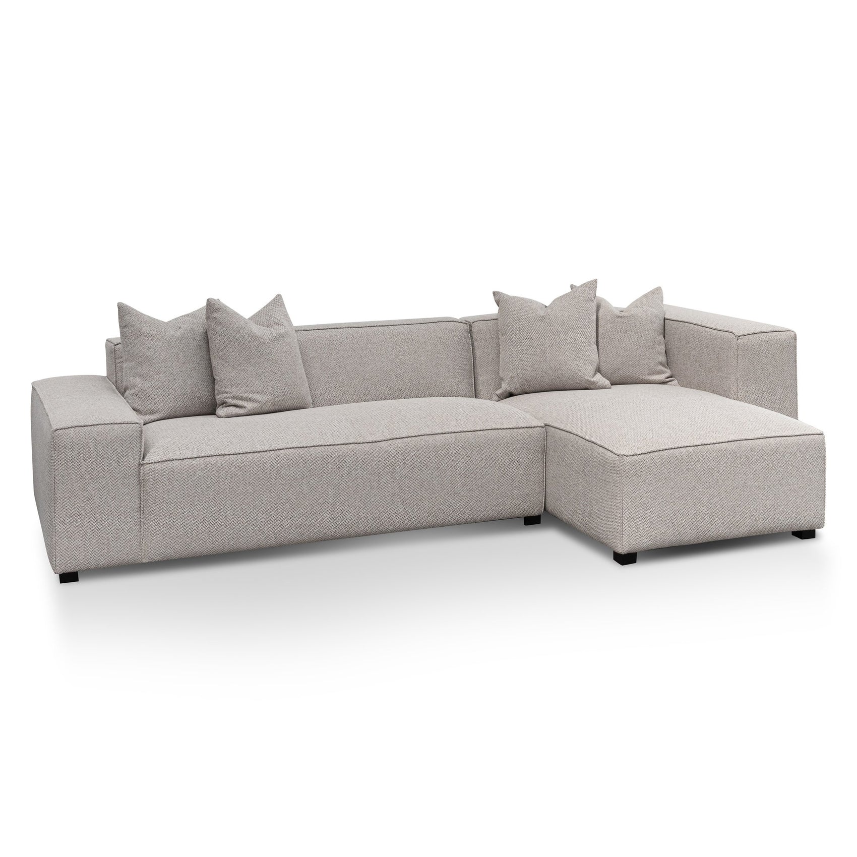 Casey 3 Seater Right Chaise Fabric Sofa - Sterling Sand