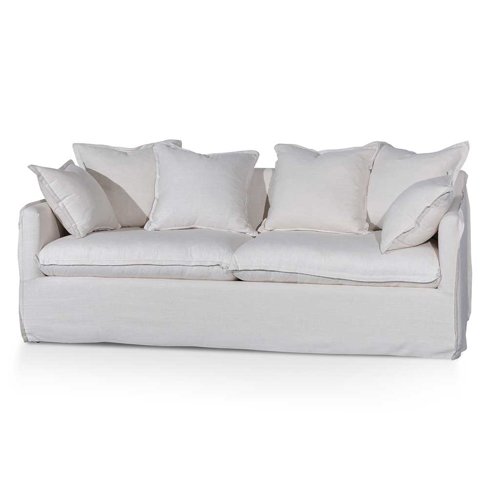 Candice 3 Seater Fabric Sofa - Linen Beige - Last One