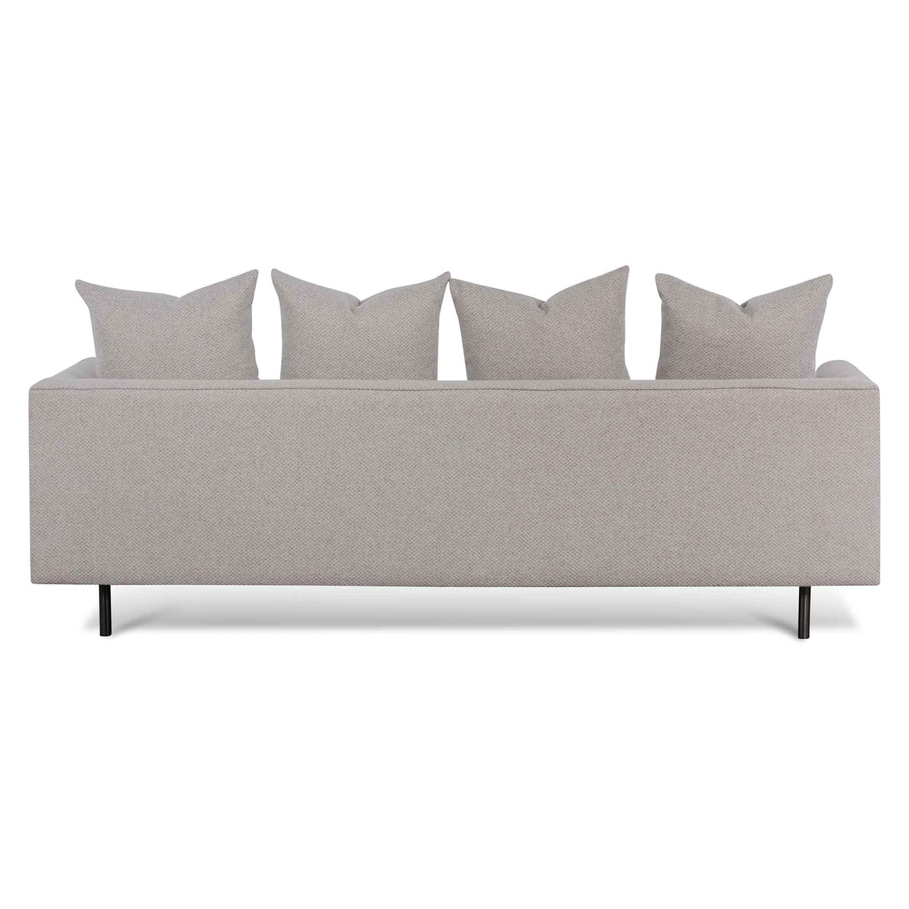 Andre 3 Seater Fabric Sofa - Sterling Sand with Black Legs