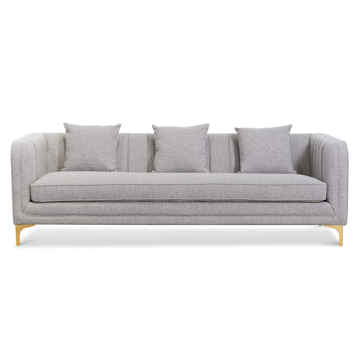 Scott 3 Seater Sofa - Ash Grey Boucle