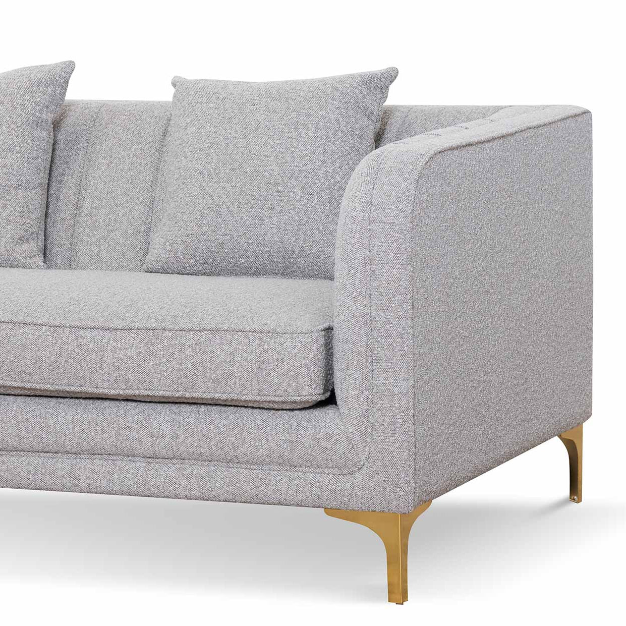 Scott 3 Seater Sofa - Ash Grey Boucle