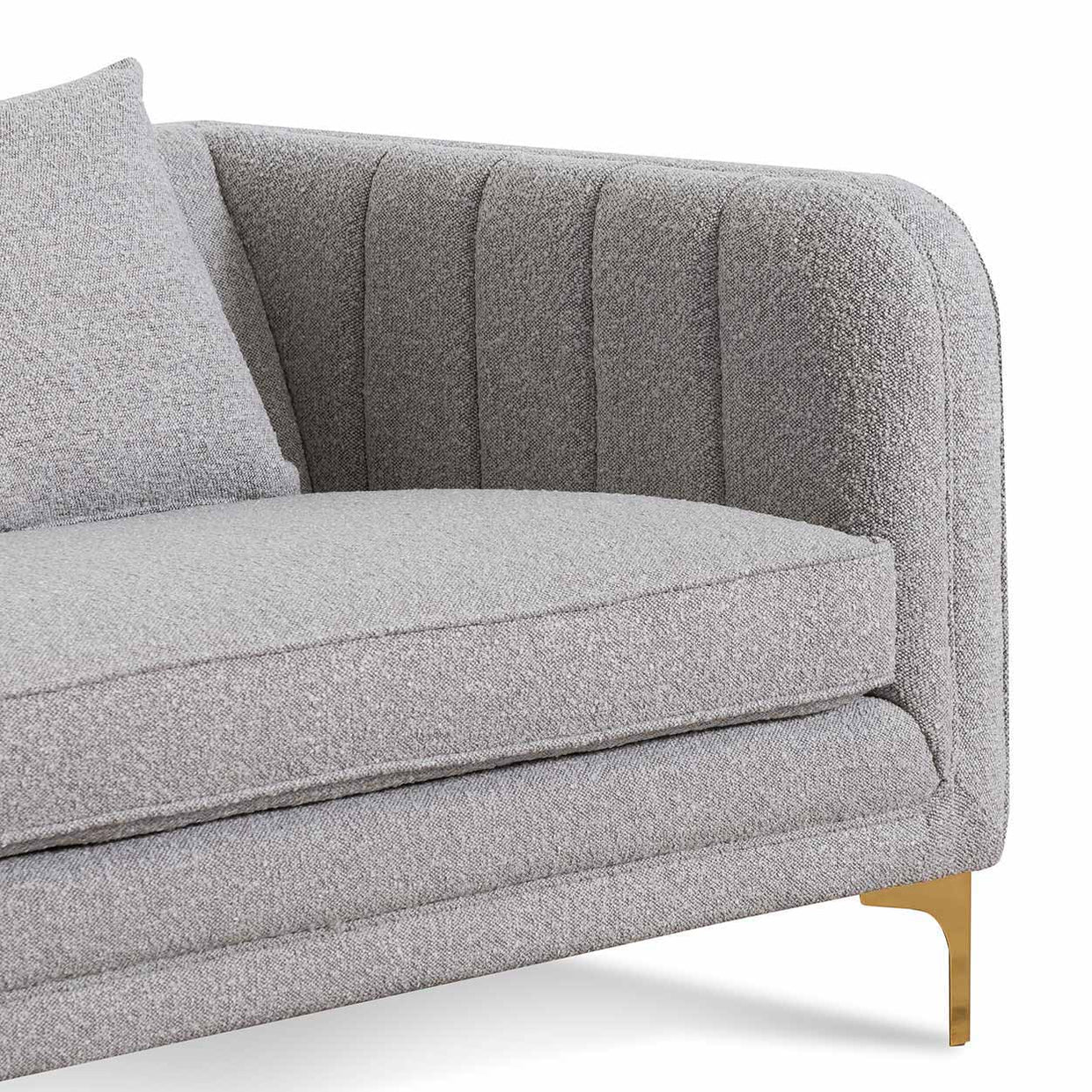 Scott 3 Seater Sofa - Ash Grey Boucle