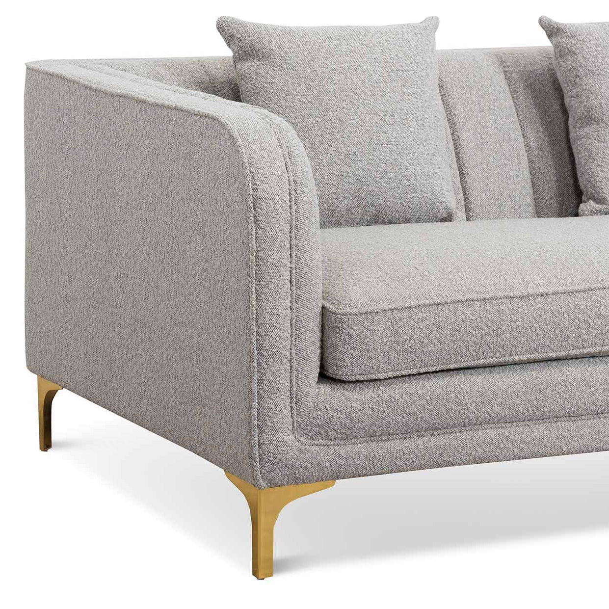 Scott 3 Seater Sofa - Ash Grey Boucle