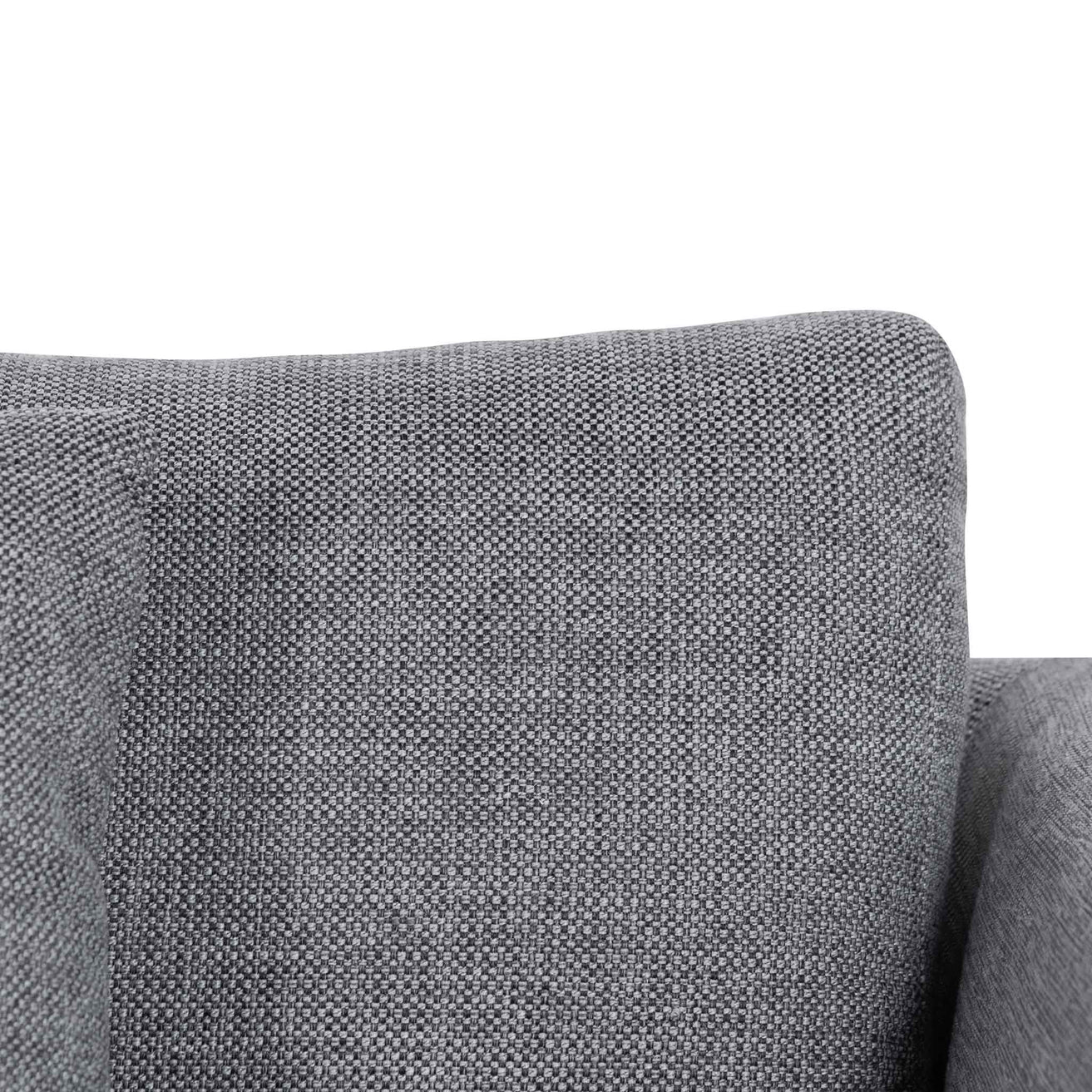 Denmark 4 Seater Fabric Sofa - Graphite Grey and Natural Legs