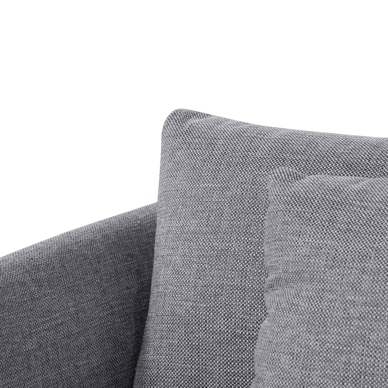 Denmark 4 Seater Fabric Sofa - Graphite Grey and Natural Legs