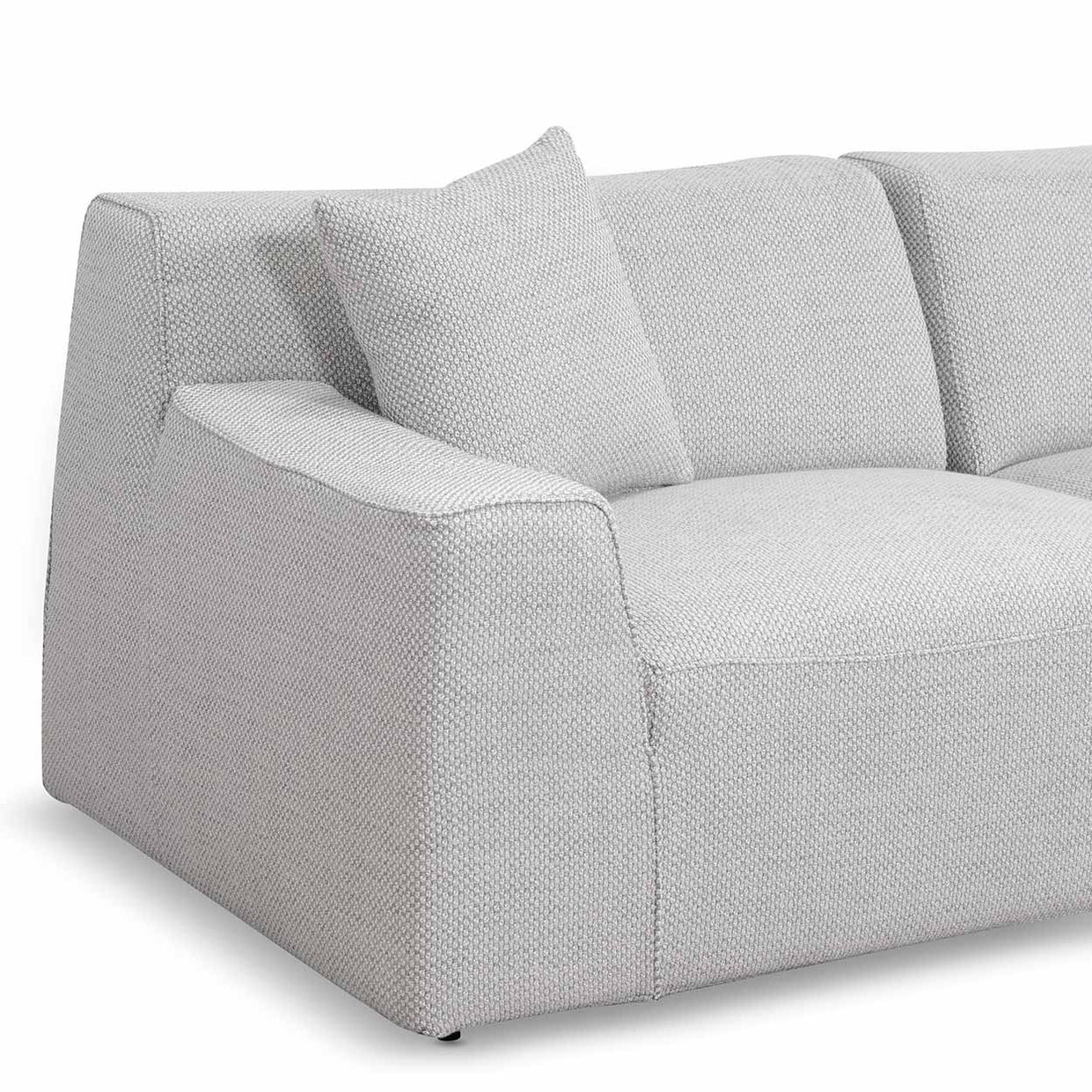 Marlin 3 Seater Right Chaise Fabric Sofa - Passive Grey