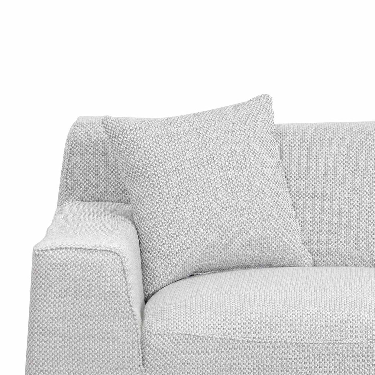 Marlin 3 Seater Right Chaise Fabric Sofa - Passive Grey