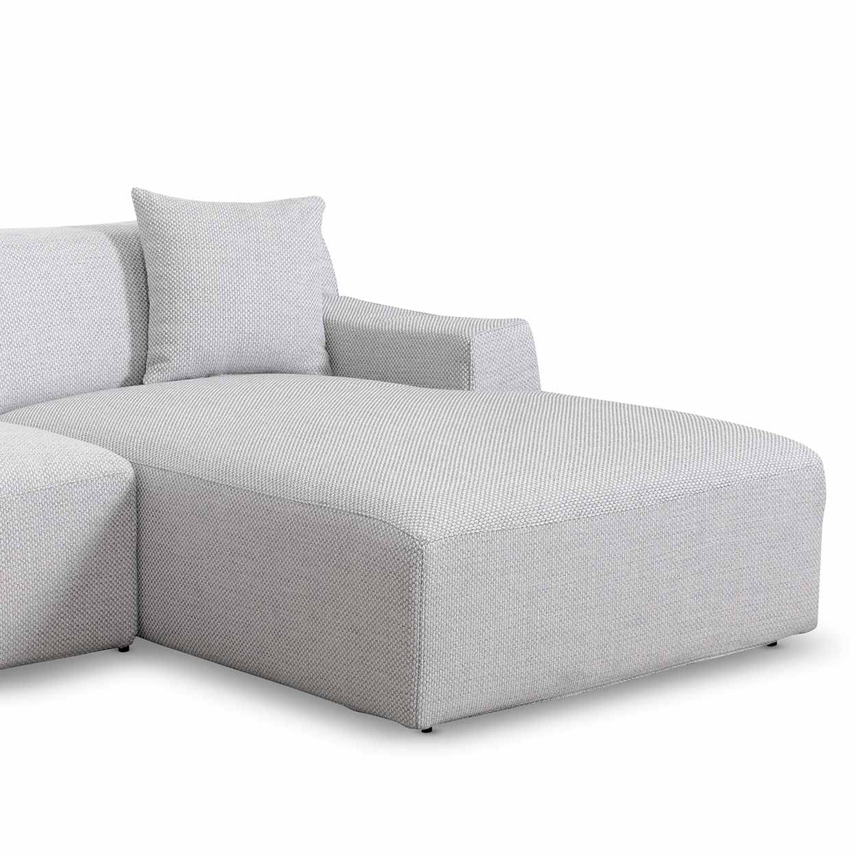 Marlin 3 Seater Right Chaise Fabric Sofa - Passive Grey