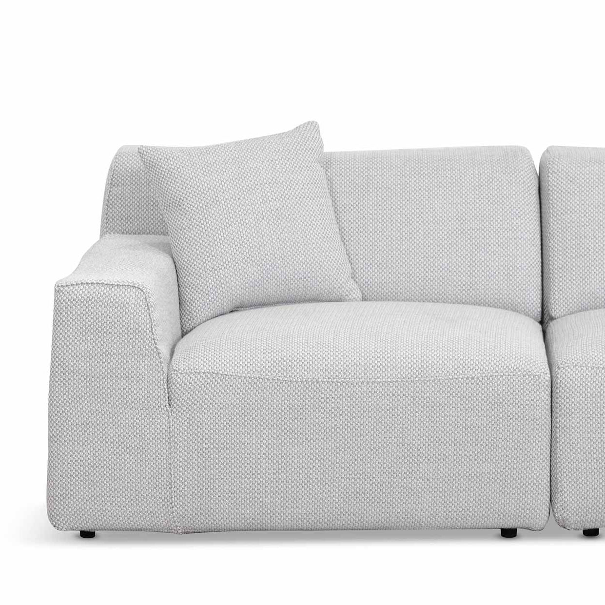 Marlin 3 Seater Right Chaise Fabric Sofa - Passive Grey