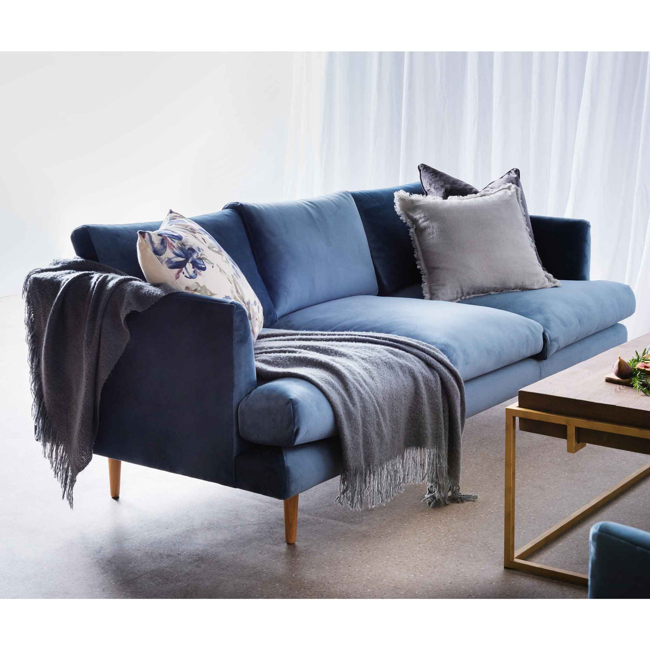 Denmark 3 Seater Sofa - Dust Blue