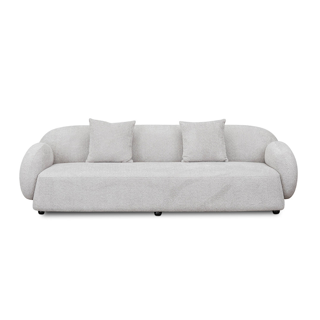 Moyer 3 Seater Fabric Sofa - Salt White