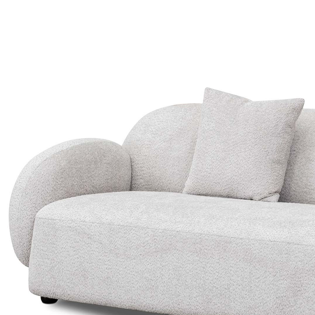 Moyer 3 Seater Fabric Sofa - Salt White