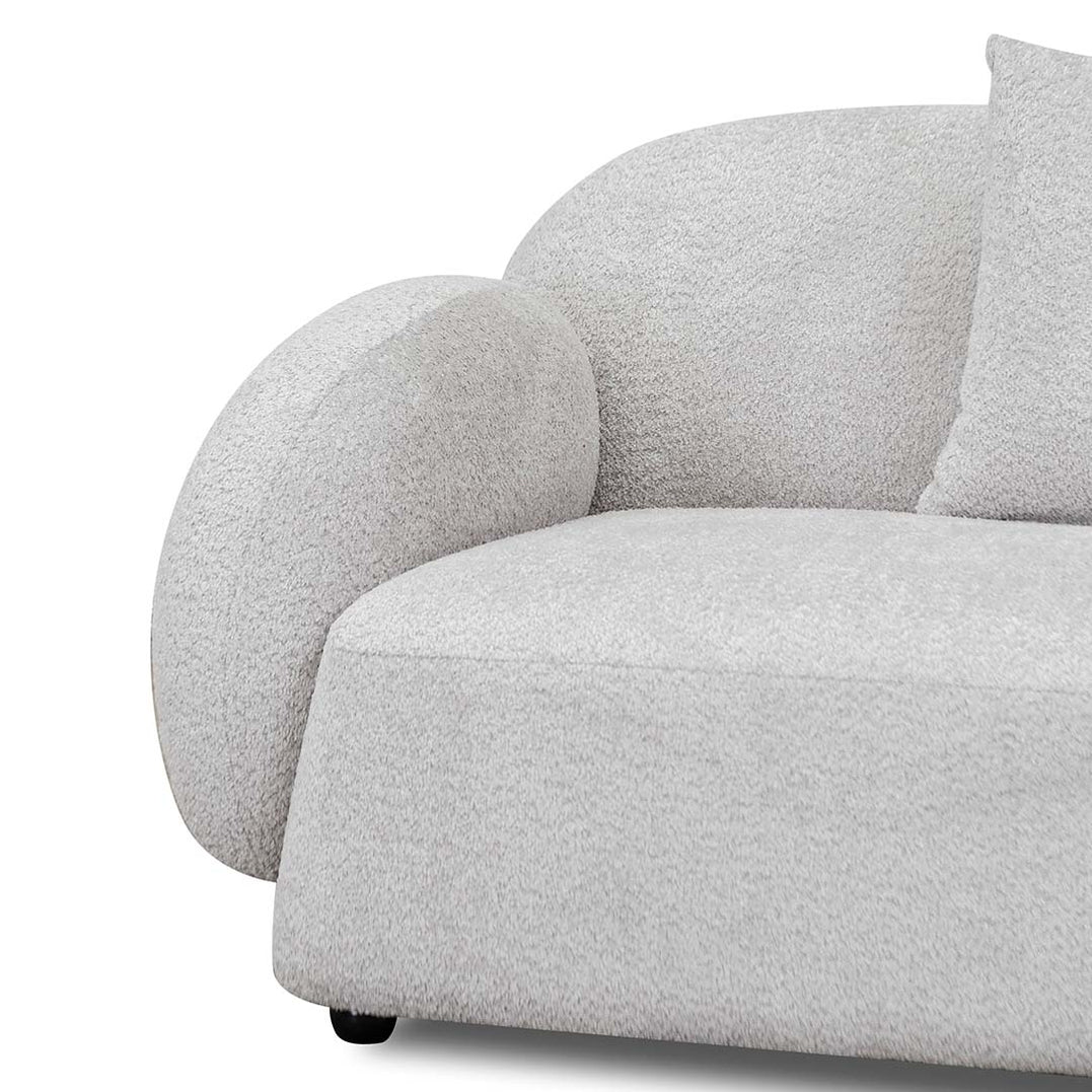 Moyer 3 Seater Fabric Sofa - Salt White