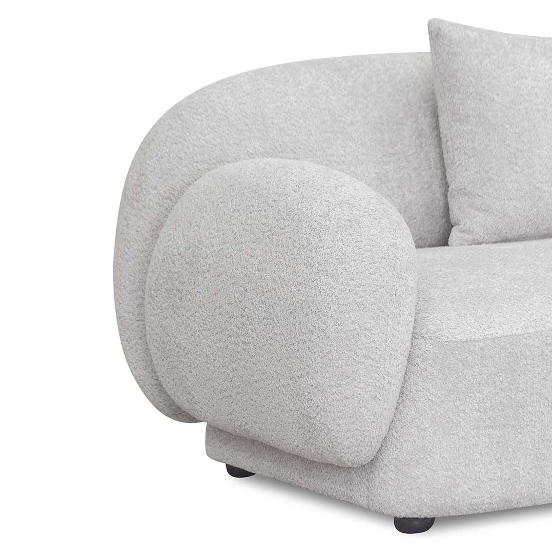 Moyer 3 Seater Fabric Sofa - Salt White