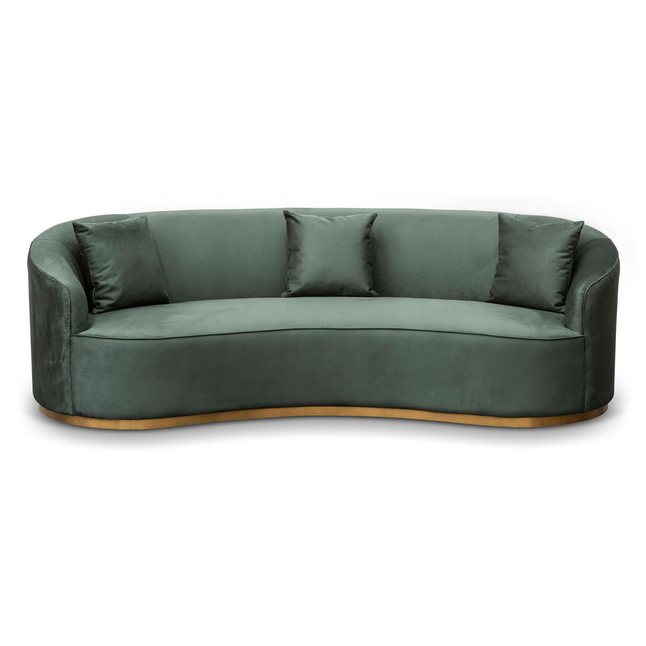 Sosa 3 Seater Sofa - Dark Green Velvet