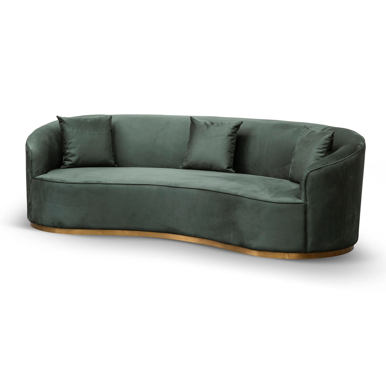 Sosa 3 Seater Sofa - Dark Green Velvet