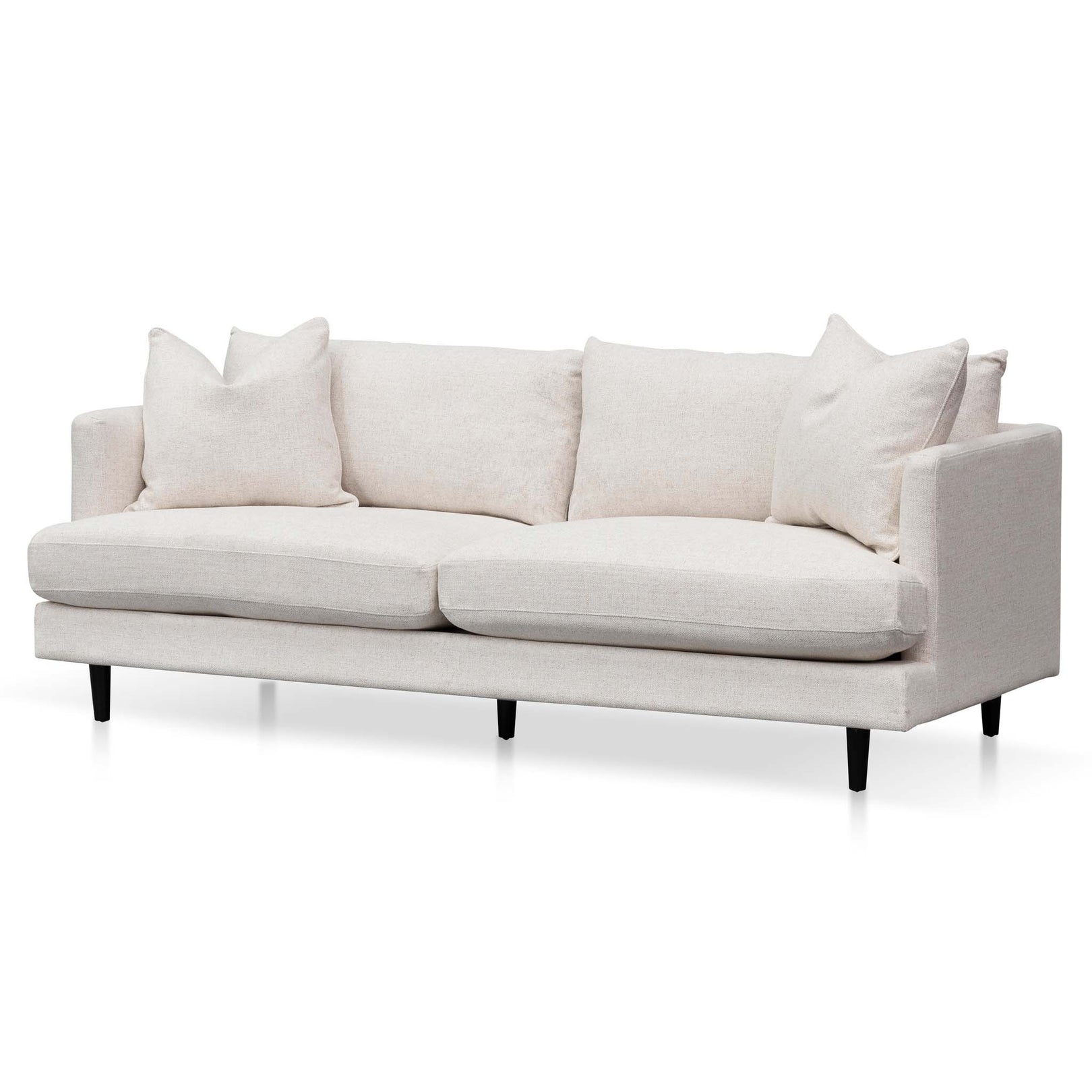 Dennis 3 Seater Fabric Sofa - Silver Rust