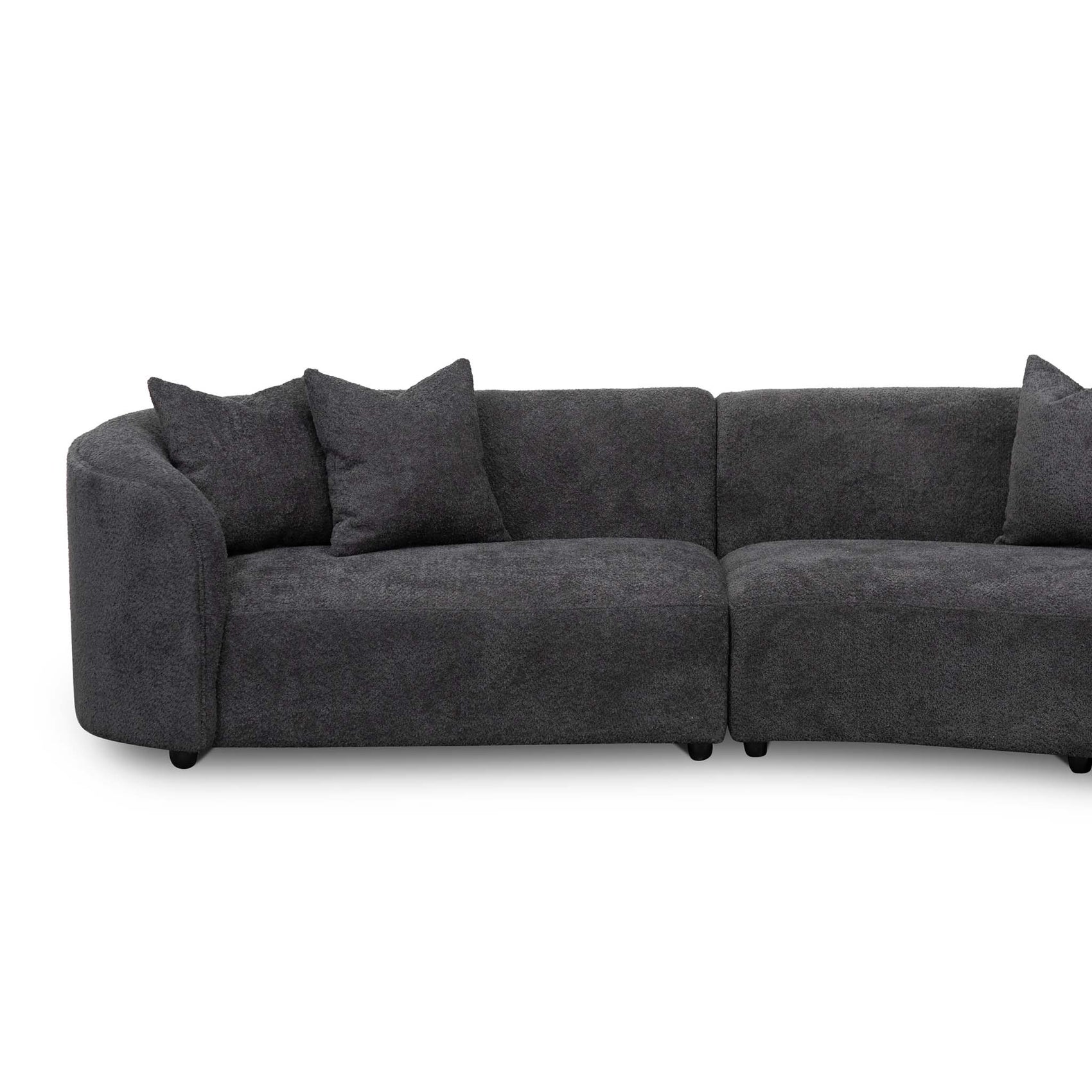 Carissa Right Chaise Sofa - Charcoal Fleece