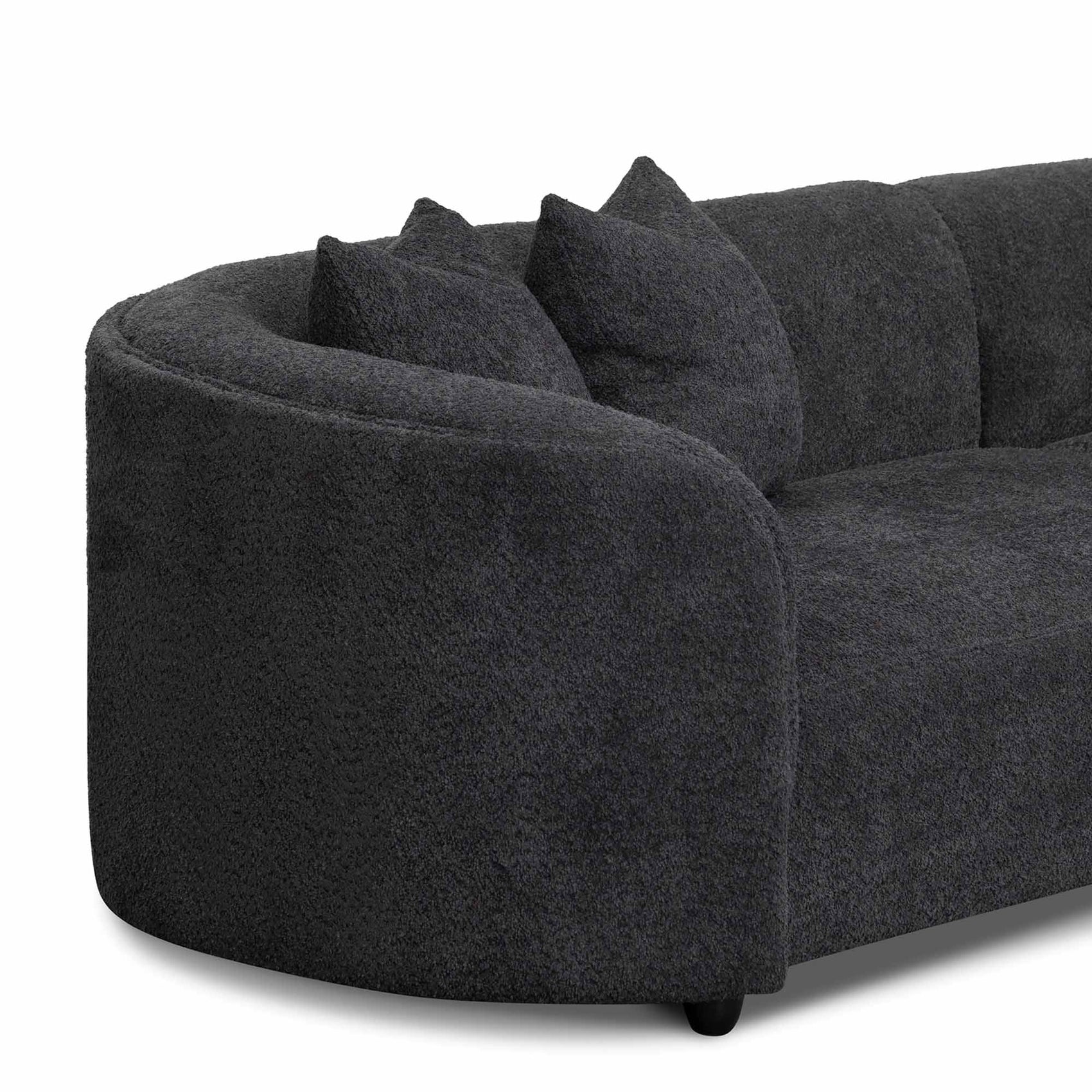 Carissa Right Chaise Sofa - Charcoal Fleece